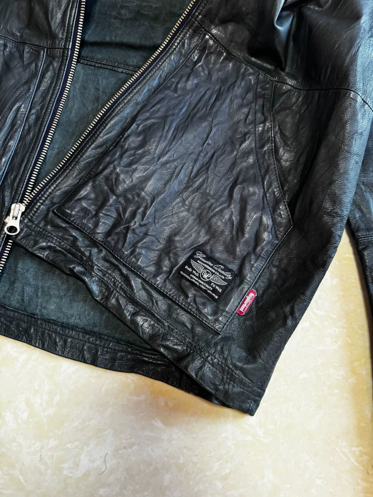 Neighborhood NBHD Neighborhood Leather Jacket Size US L / EU 52-54 / 3 - 3 Thumbnail
