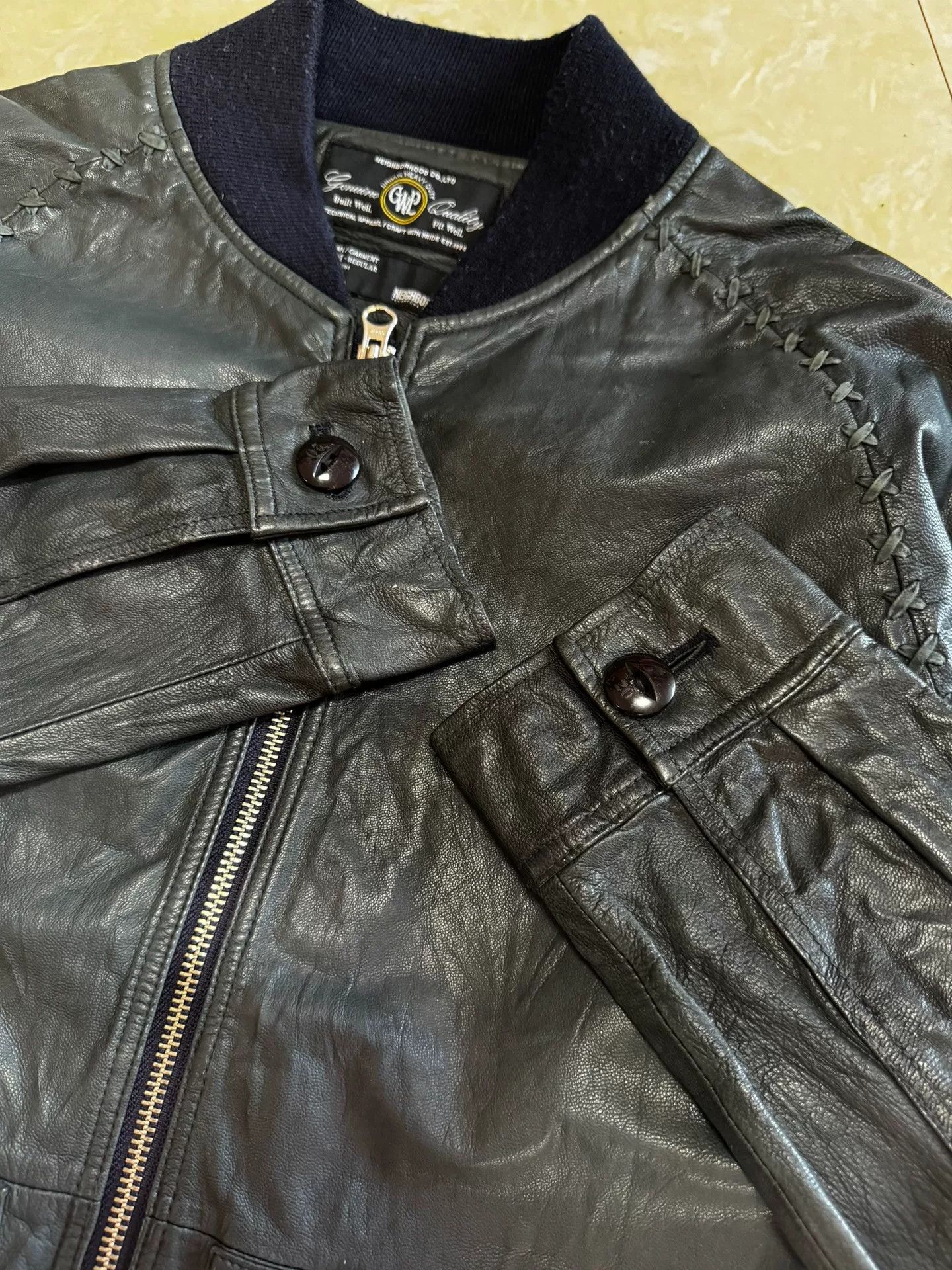 Neighborhood NBHD Neighborhood Leather Jacket Size US L / EU 52-54 / 3 - 5 Thumbnail