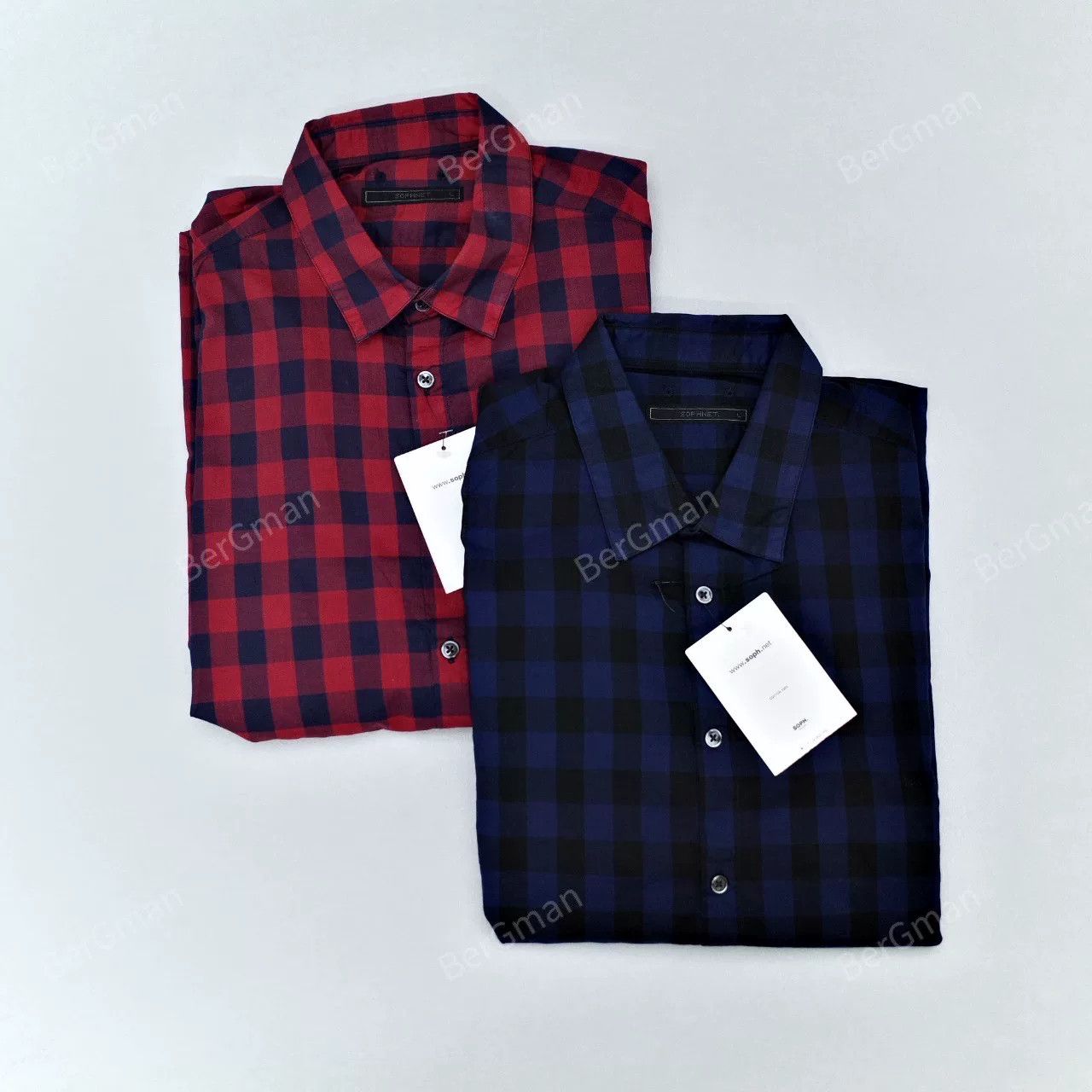 Sophnet. SOPHNET. Indigo Plaid B.D Shirt Size US L / EU 52-54 / 3 - 4 Thumbnail