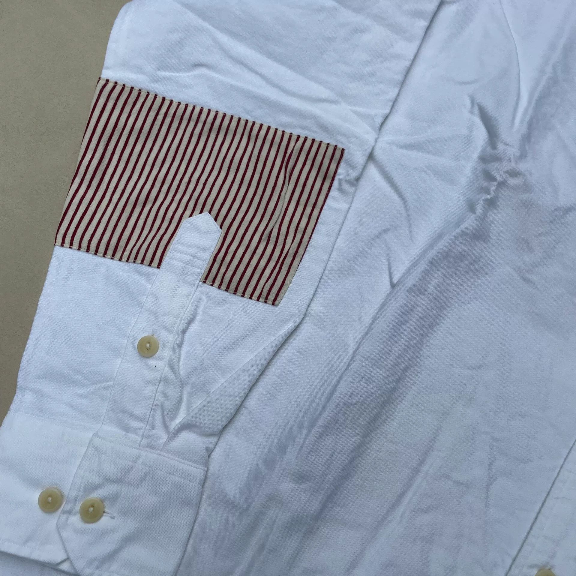 Visvim Visvim Colorblock Patch Striped Shirt Brown Size US M / EU 48-50 / 2 - 5 Thumbnail