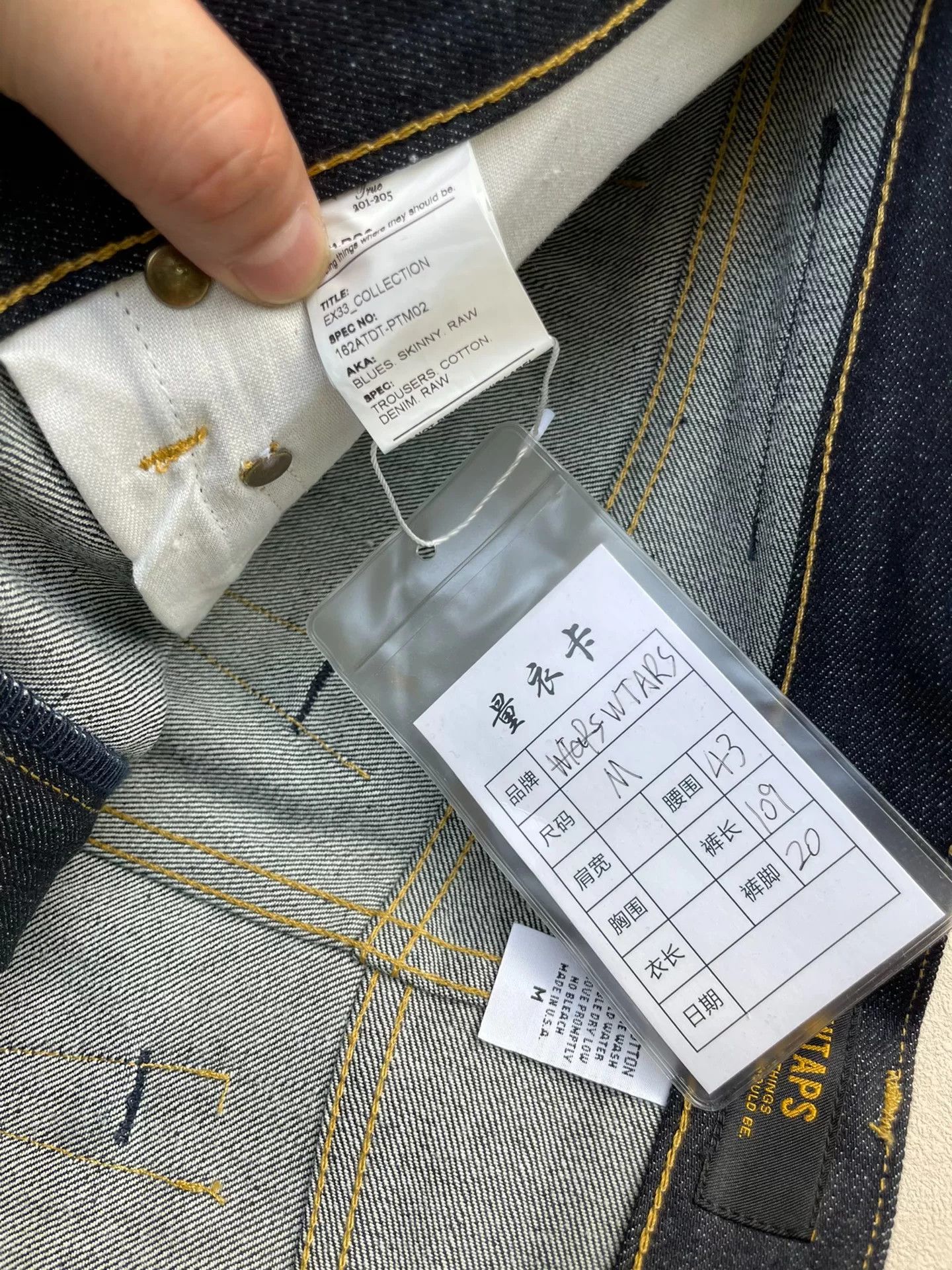 Wtaps WTAPS BLUES.SKINNY.RAW 16SS Denim Trousers Size US 30 / EU 46 - 4 Thumbnail