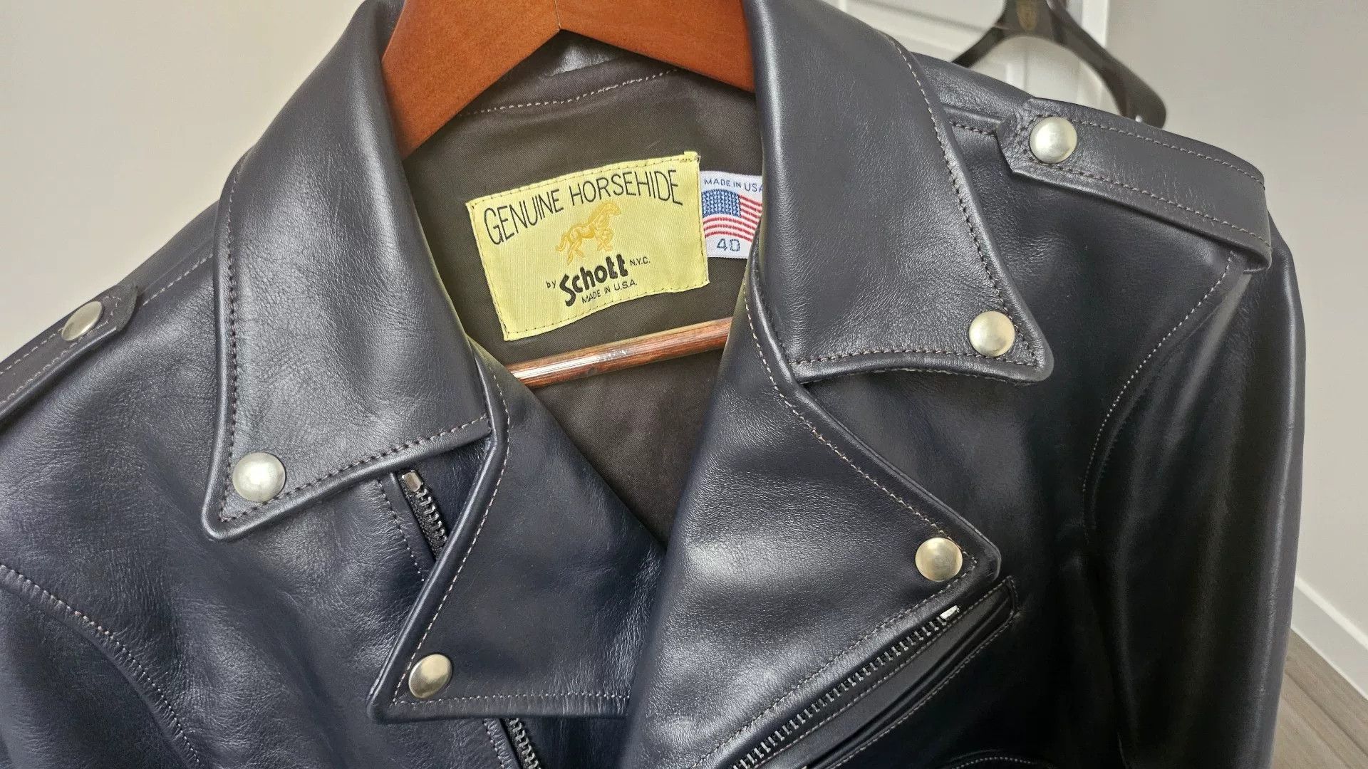 Schott Schott J24 Horsehide Leather Jacket Size US XXS / EU 40 - 3 Thumbnail