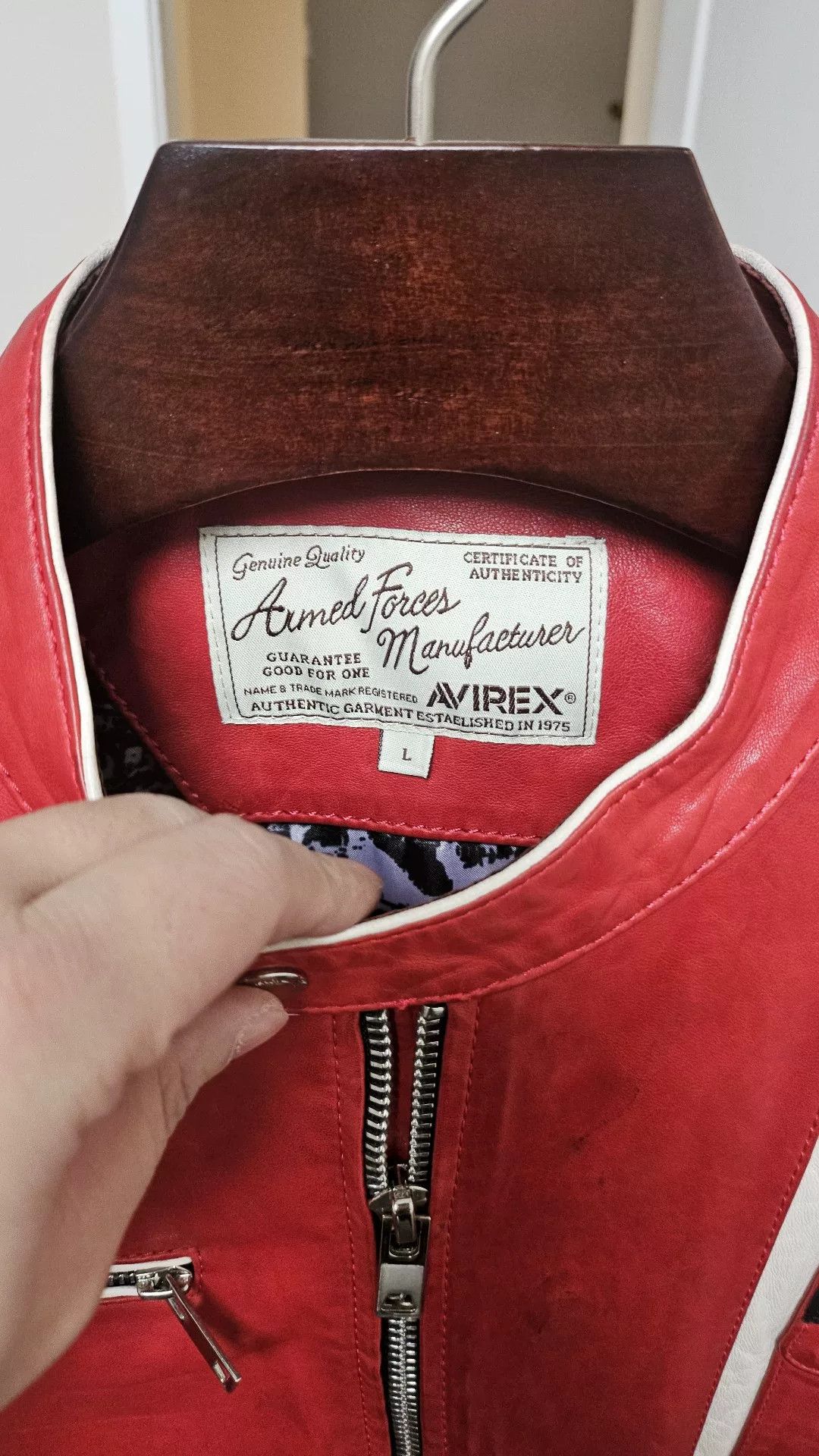 Avirex Avirex J100 Lambskin Moto Jacket Size US L / EU 52-54 / 3 - 6 Thumbnail