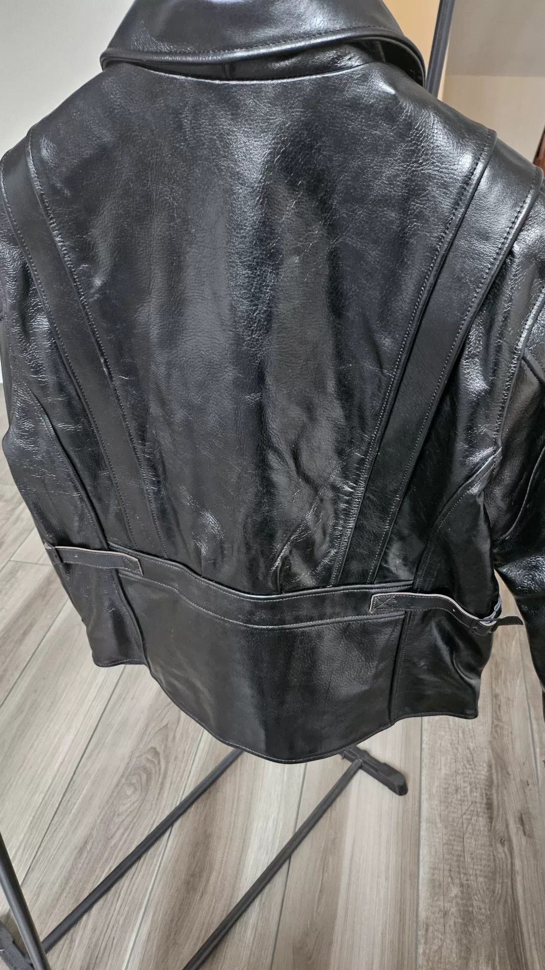 Schott Schott Accordion Style Leather Jacket Size US XXS / EU 40 - 6 Thumbnail