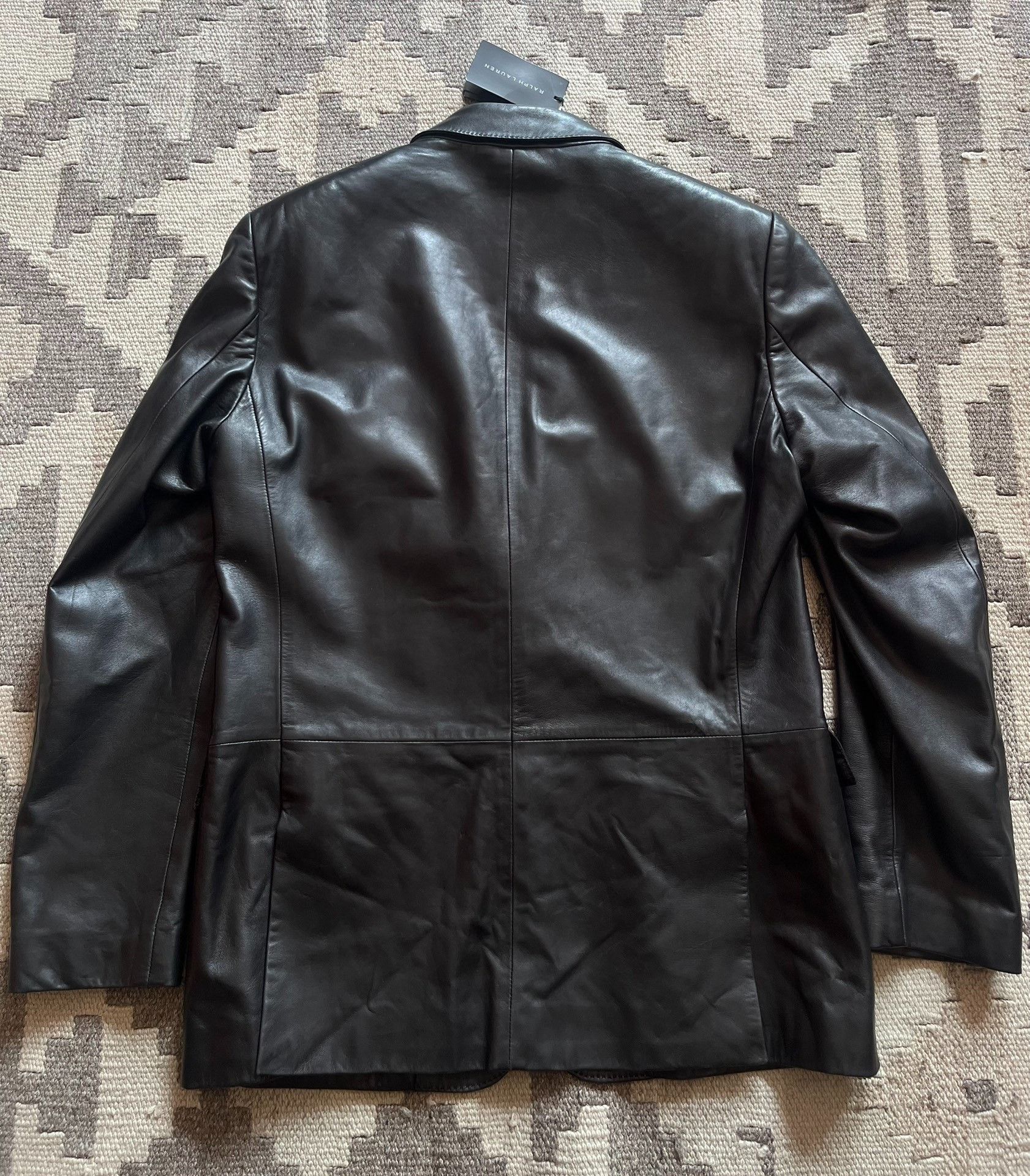 Ralph Lauren Black Label Ralph Lauren Black Label Leather Blazer Size US XXS / EU 40 - 6 Thumbnail
