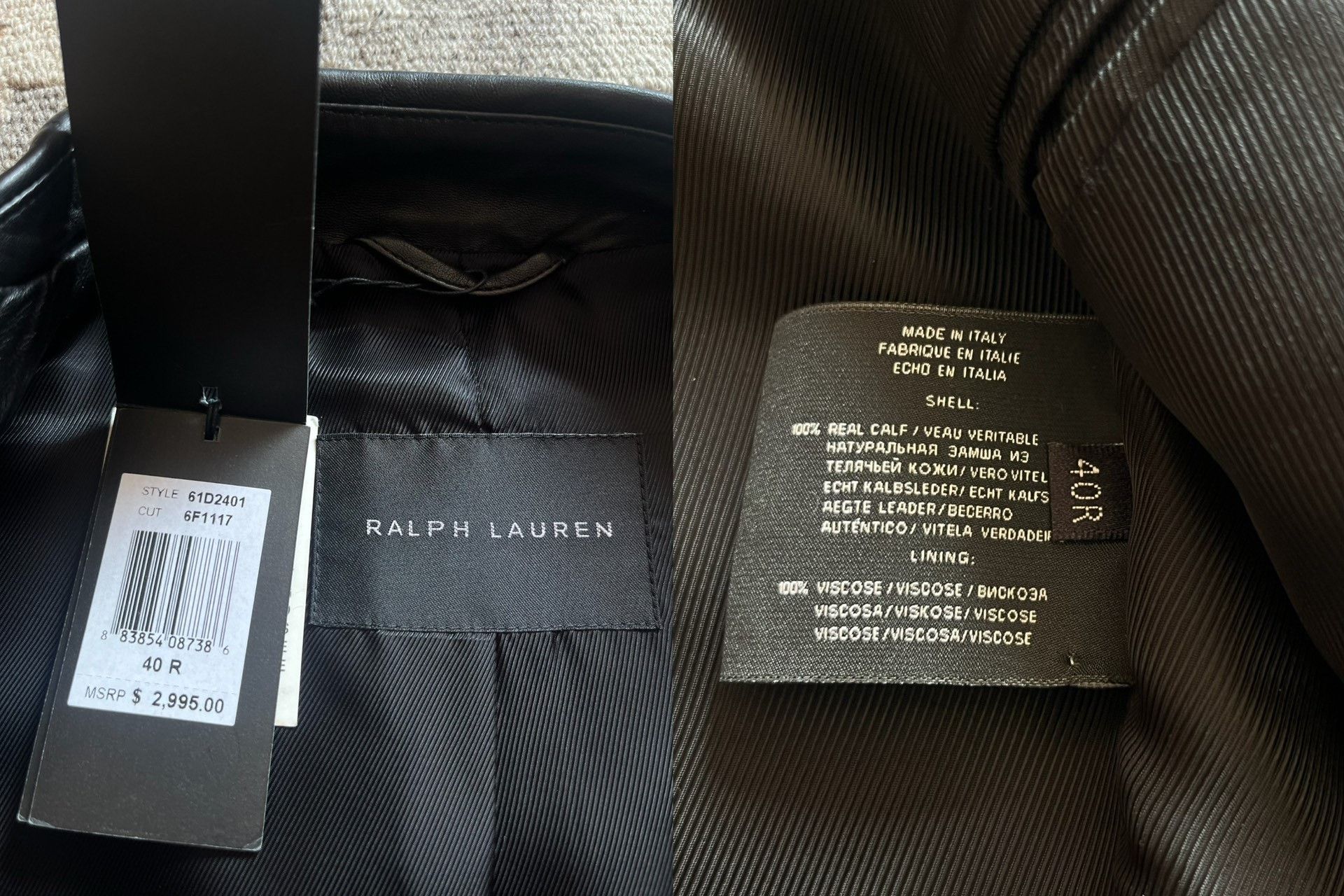 Ralph Lauren Black Label Ralph Lauren Black Label Leather Blazer Size US XXS / EU 40 - 5 Thumbnail