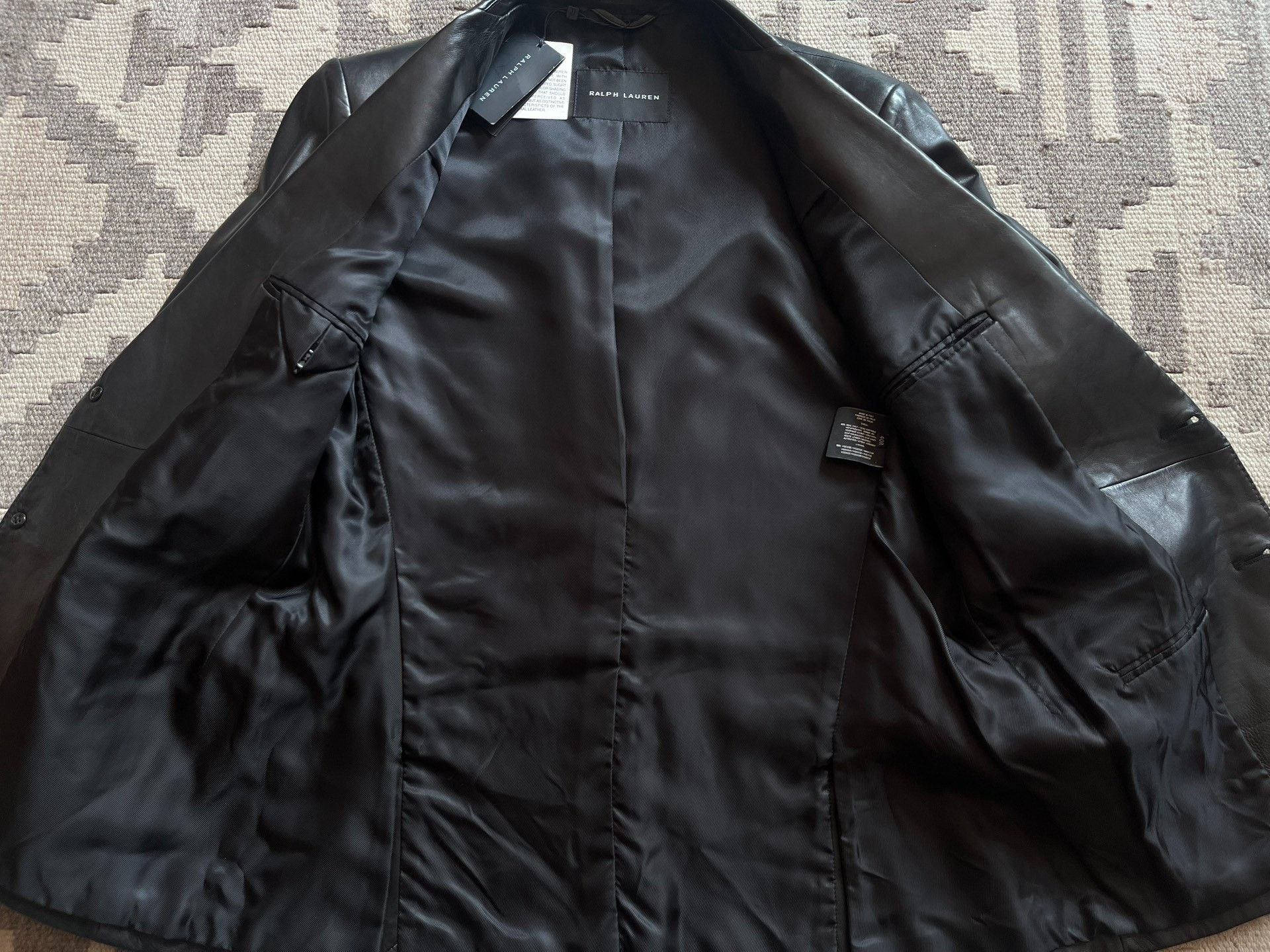 Ralph Lauren Black Label Ralph Lauren Black Label Leather Blazer Size US XXS / EU 40 - 9 Thumbnail