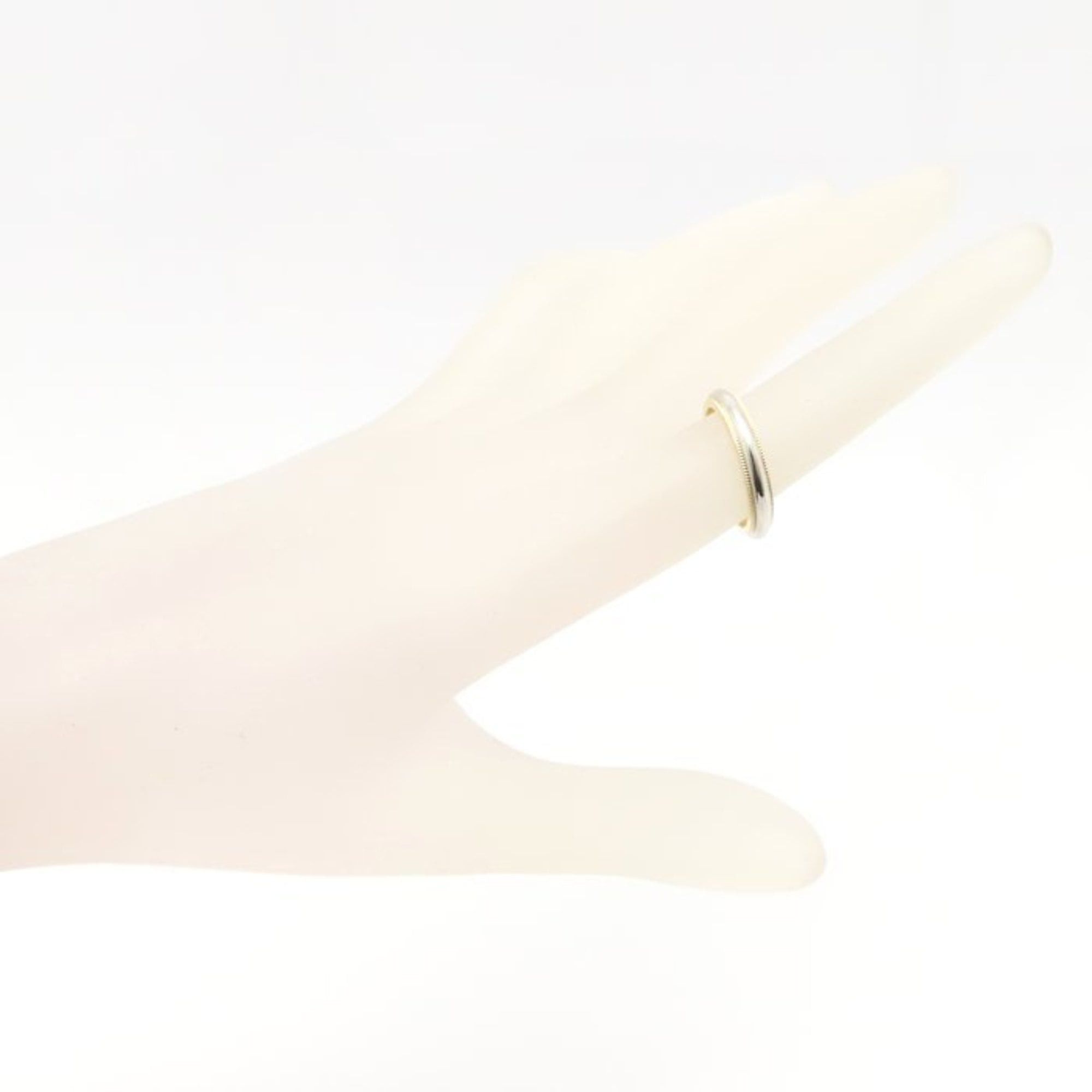 TIFFANY & Co. Tiffany Milgrain Ring, Two-Tone 18K Yellow Gold and Pt950, Women's, 295147