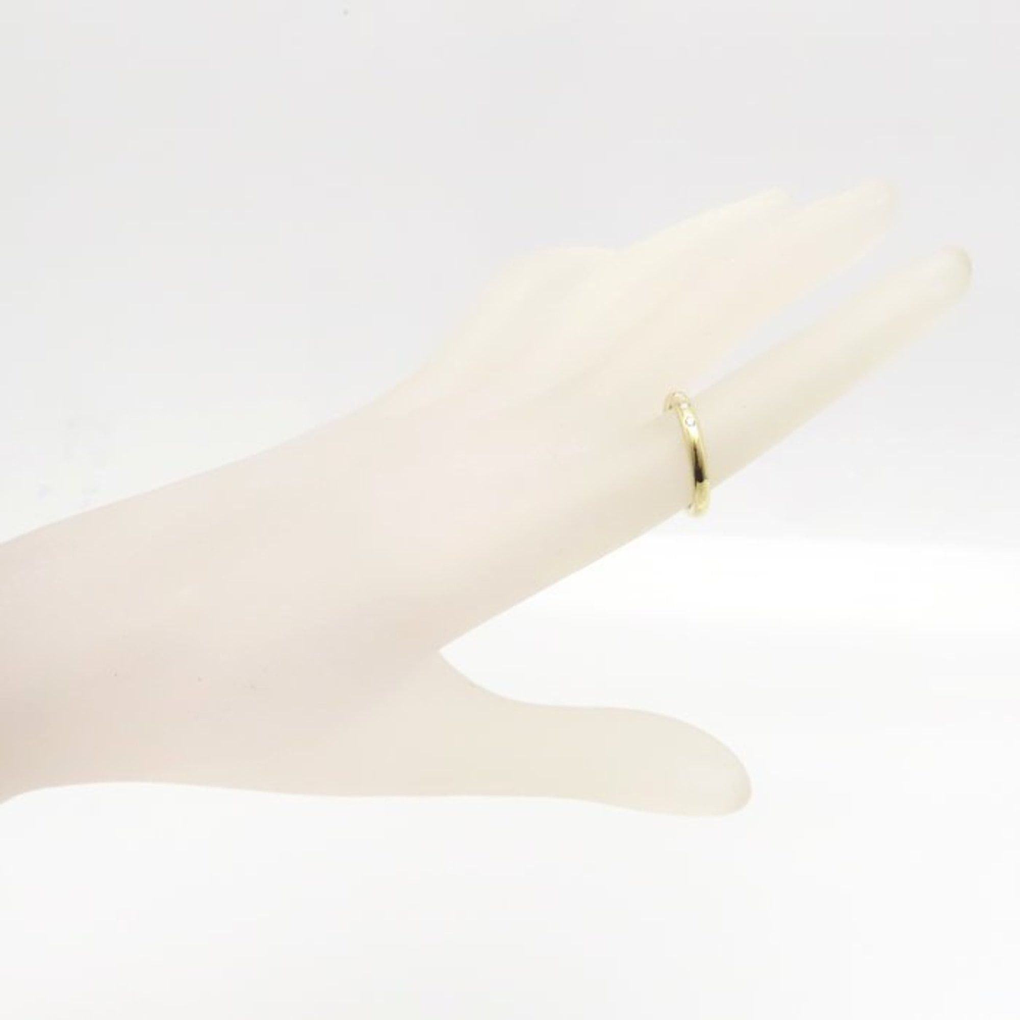 Tiffany & Co. TIFFANY & Co. Tiffany Stacking Band Ring with 3 Diamonds, 18K White Gold, Women's, 295139 Size ONE SIZE - 3 Thumbnail