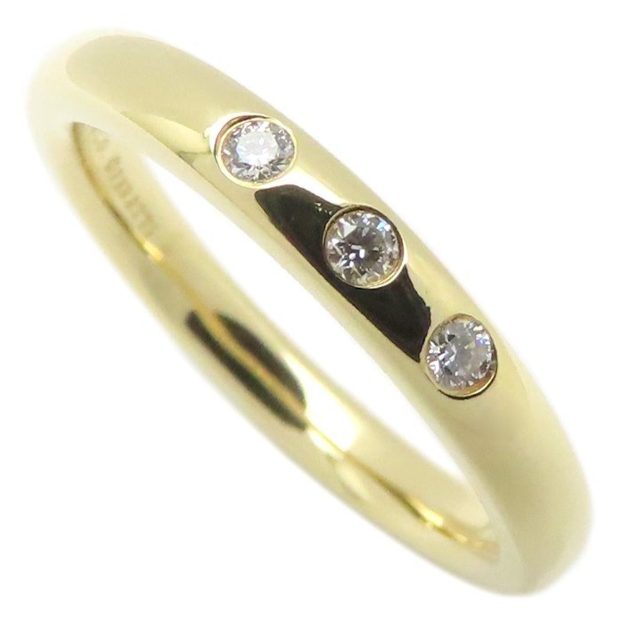 Tiffany & Co. TIFFANY & Co. Tiffany Stacking Band Ring with 3 Diamonds, 18K White Gold, Women's, 295139 Size ONE SIZE - 2 Thumbnail