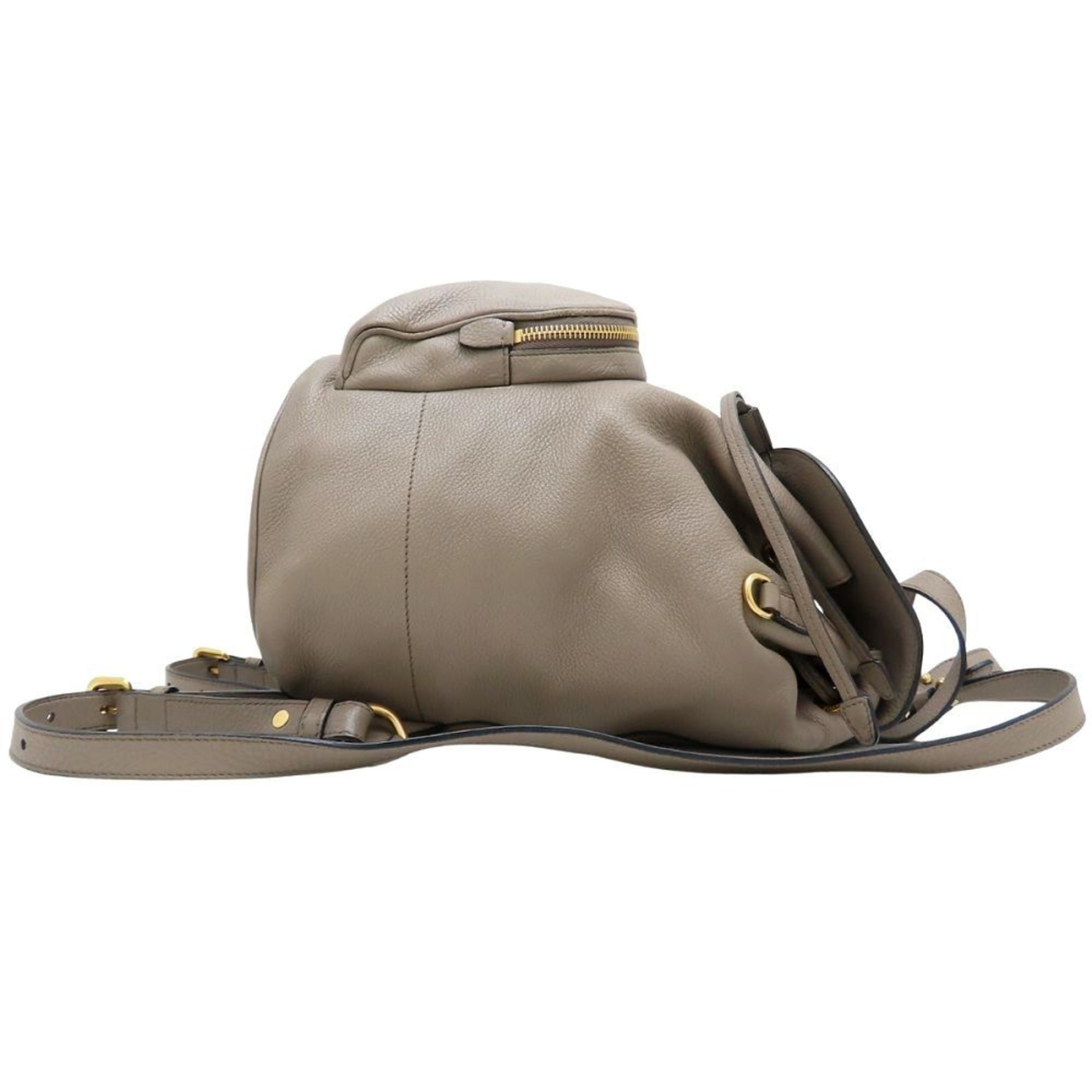 Prada PRADA 1BZ035 Backpack, Leather, Gray, Women's, 353154 Size ONE SIZE - 3 Thumbnail