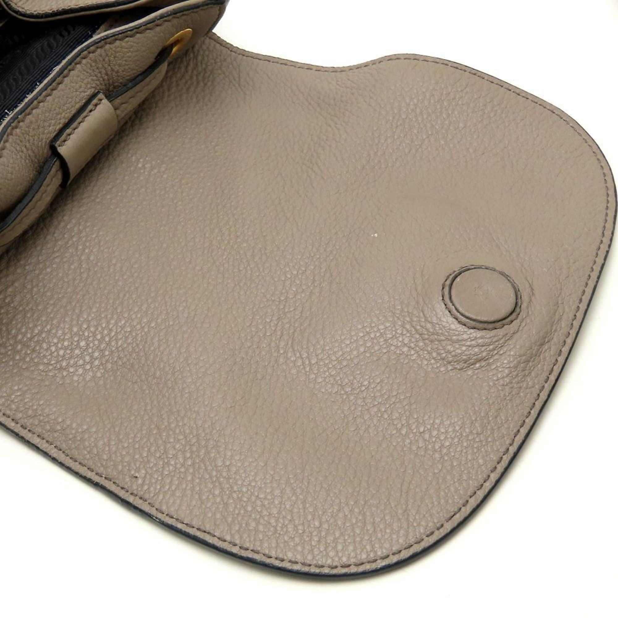 Prada PRADA 1BZ035 Backpack, Leather, Gray, Women's, 353154 Size ONE SIZE - 10 Thumbnail