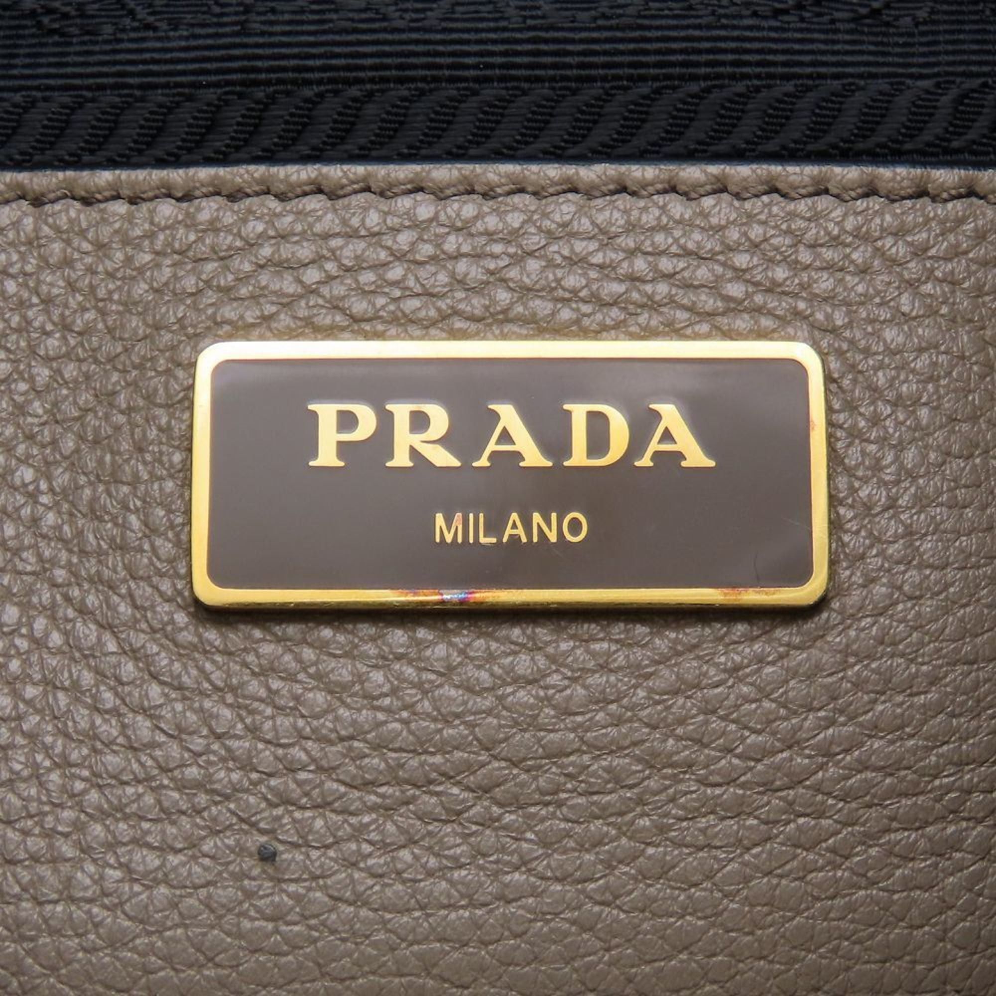 Prada PRADA 1BZ035 Backpack, Leather, Gray, Women's, 353154 Size ONE SIZE - 7 Thumbnail