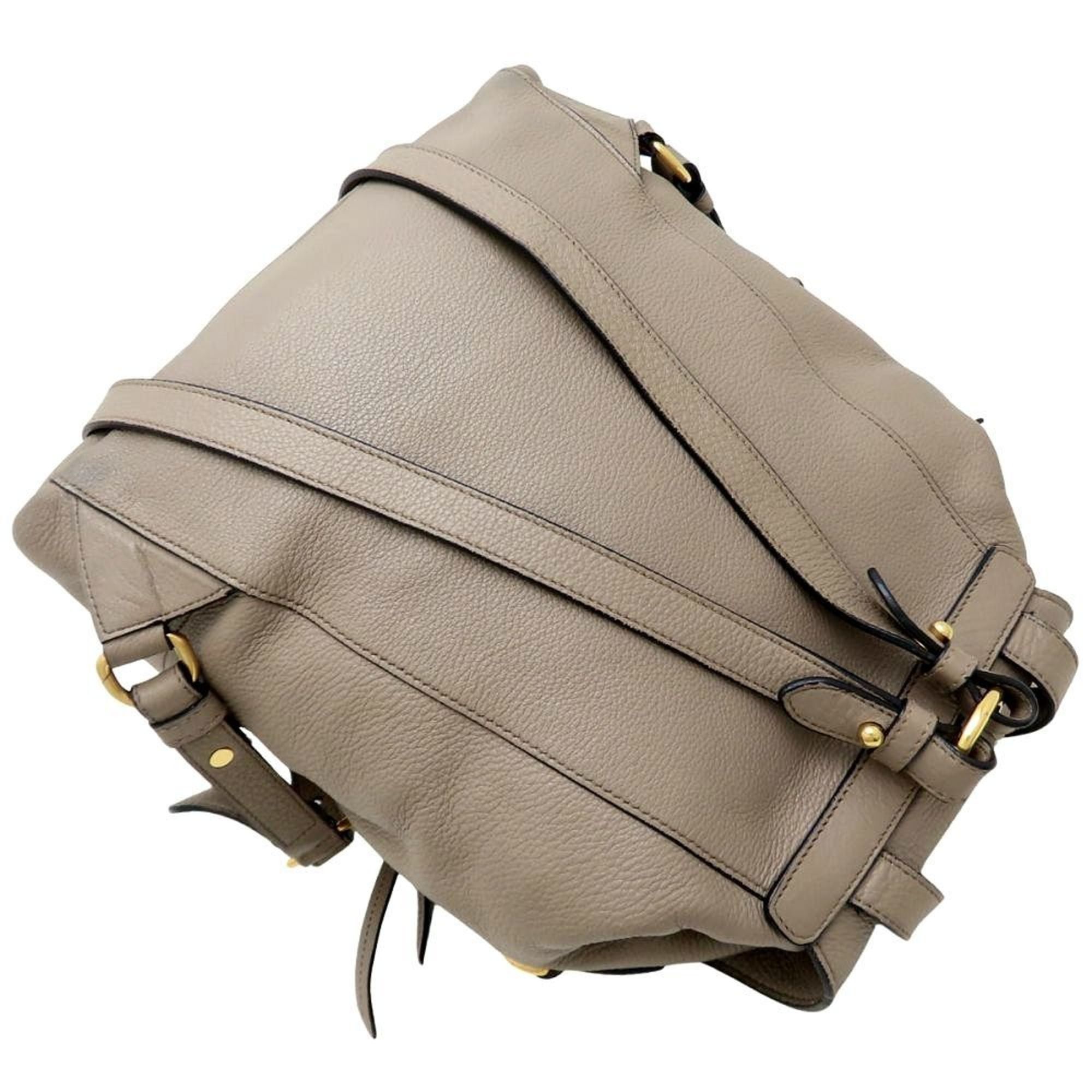 Prada PRADA 1BZ035 Backpack, Leather, Gray, Women's, 353154 Size ONE SIZE - 5 Thumbnail