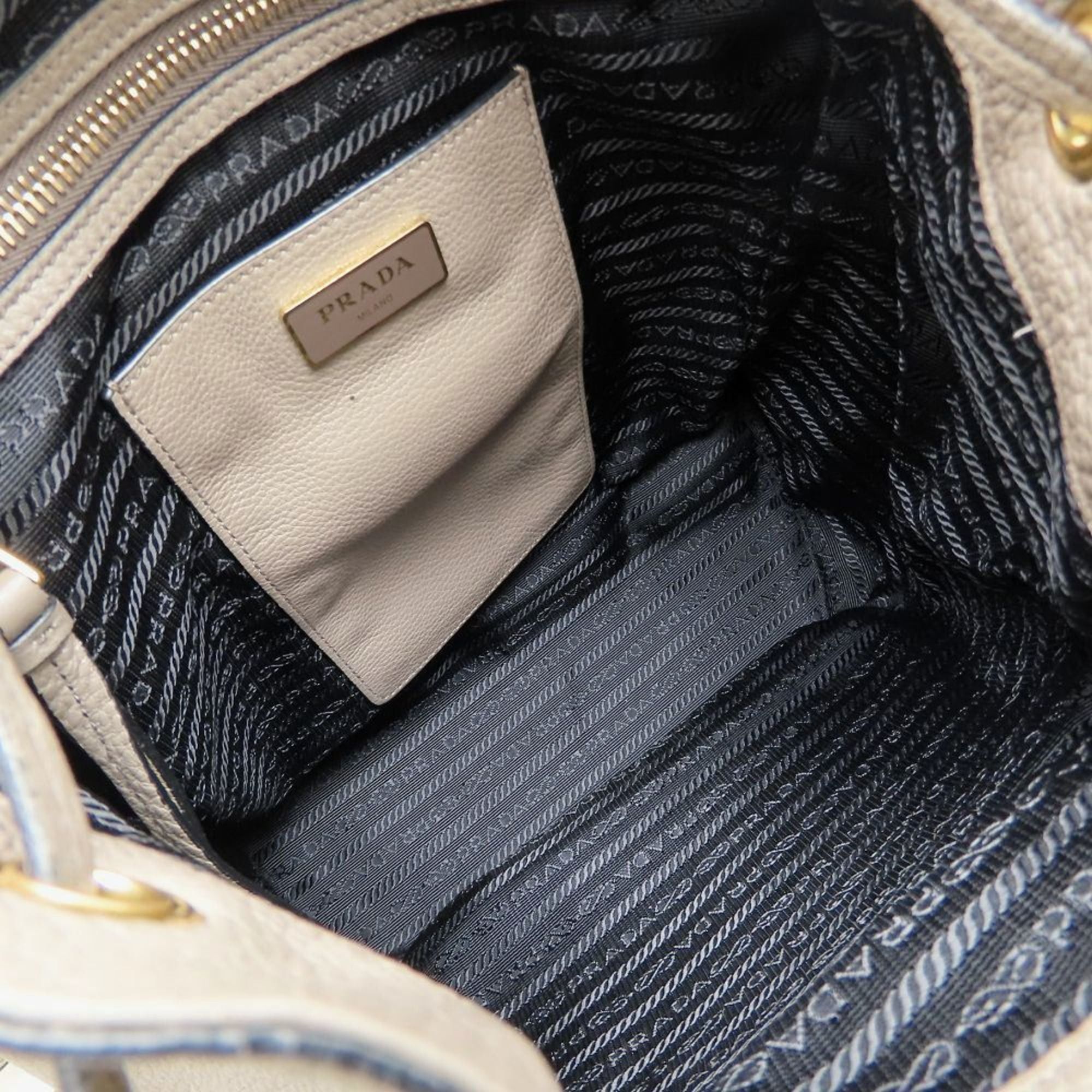 Prada PRADA 1BZ035 Backpack, Leather, Gray, Women's, 353154 Size ONE SIZE - 6 Thumbnail