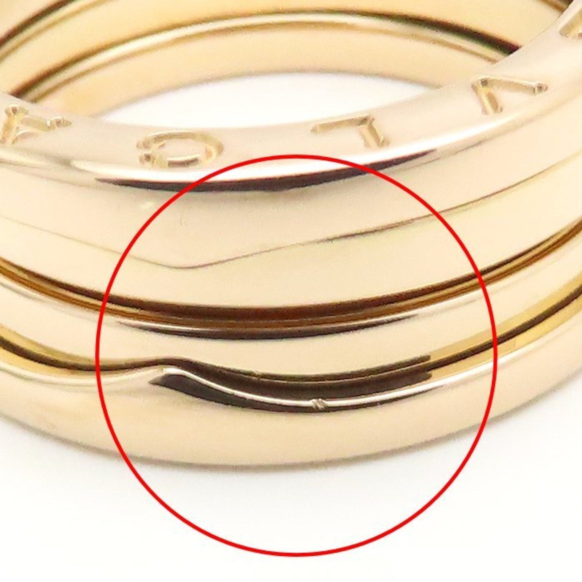 Bvlgari BVLGARI B.zero1 Ring, 3-Band, Small, #54, 18KPG, Women's, 295115 Size ONE SIZE - 12 Thumbnail