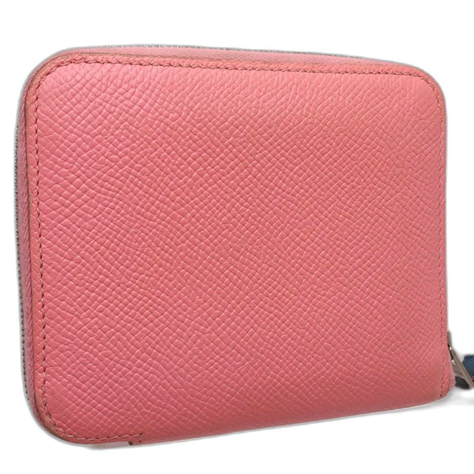 Hermes HERMES Azap Compact Silkin Wallet/Coin Case, T-Stamped, Epsom Leather, Pink, Women's, 181926 Size ONE SIZE - 4 Thumbnail
