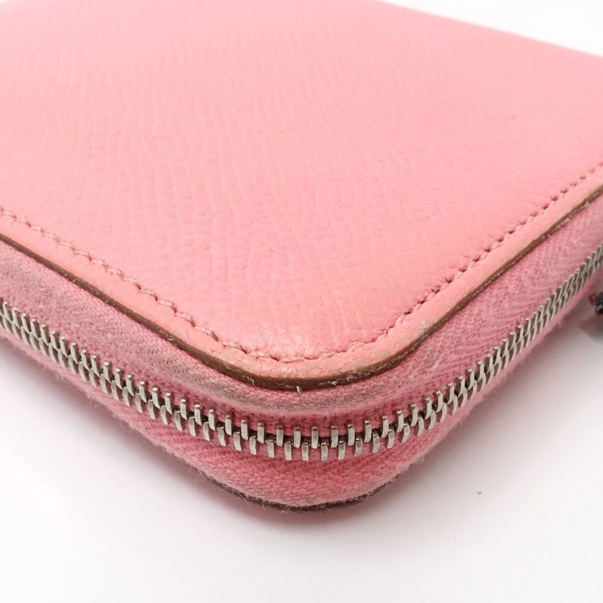 Hermes HERMES Azap Compact Silkin Wallet/Coin Case, T-Stamped, Epsom Leather, Pink, Women's, 181926 Size ONE SIZE - 6 Thumbnail