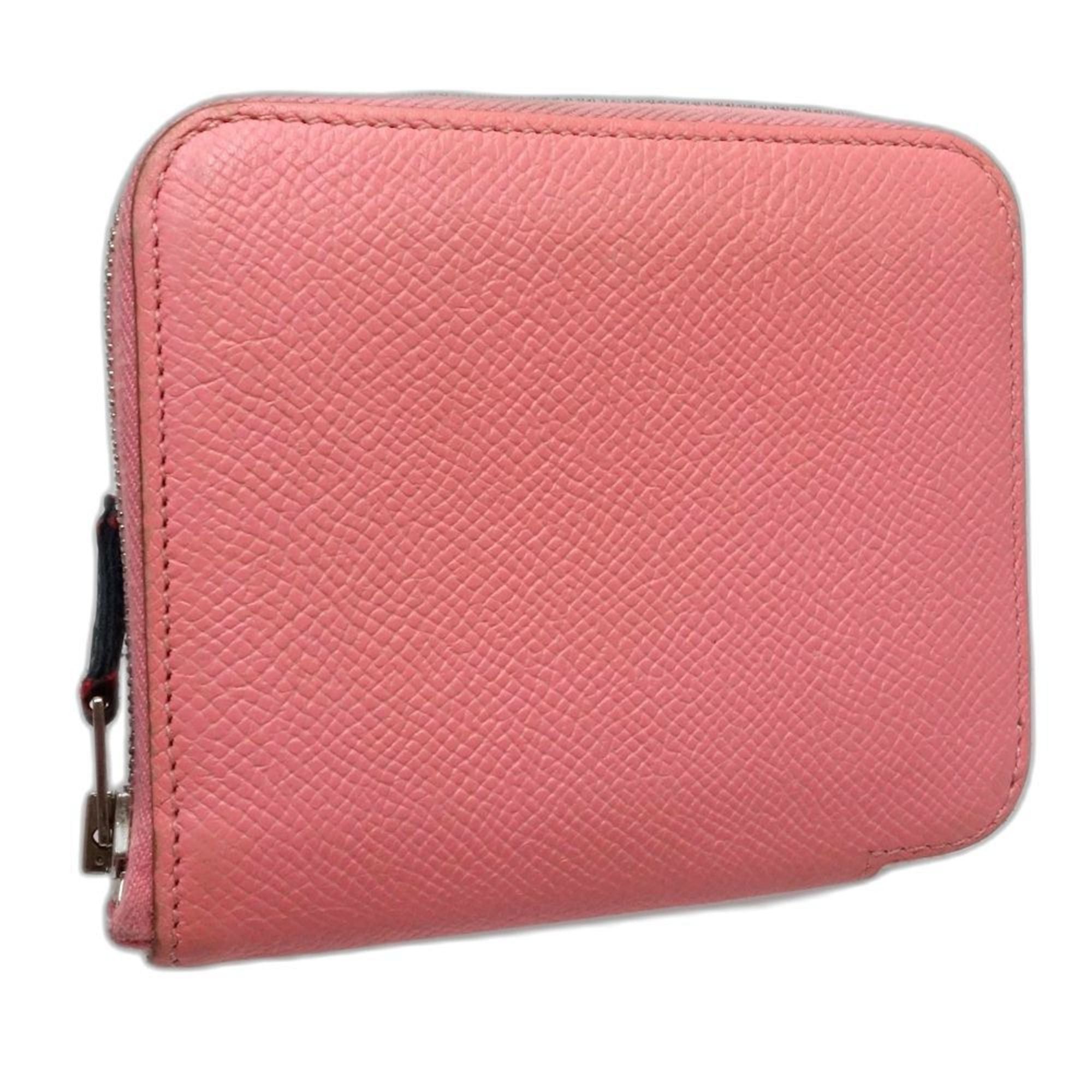 Hermes HERMES Azap Compact Silkin Wallet/Coin Case, T-Stamped, Epsom Leather, Pink, Women's, 181926 Size ONE SIZE - 3 Thumbnail