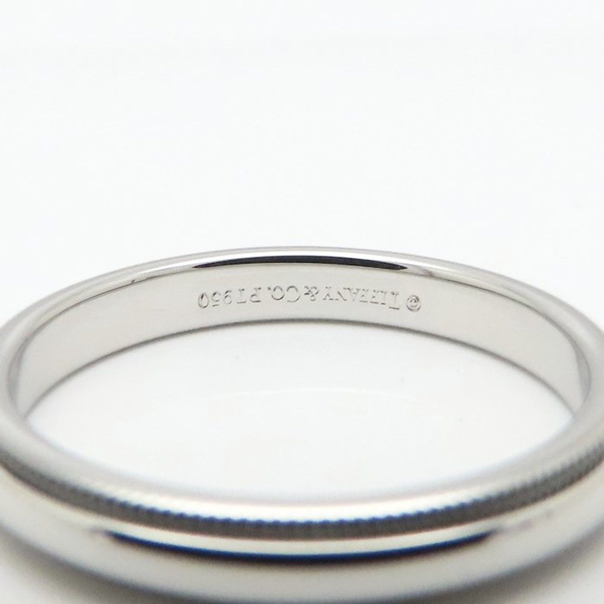 Tiffany & Co. TIFFANY & Co. Tiffany Milgrain Ring, Pt950, Men's, 295150 Size ONE SIZE - 8 Thumbnail