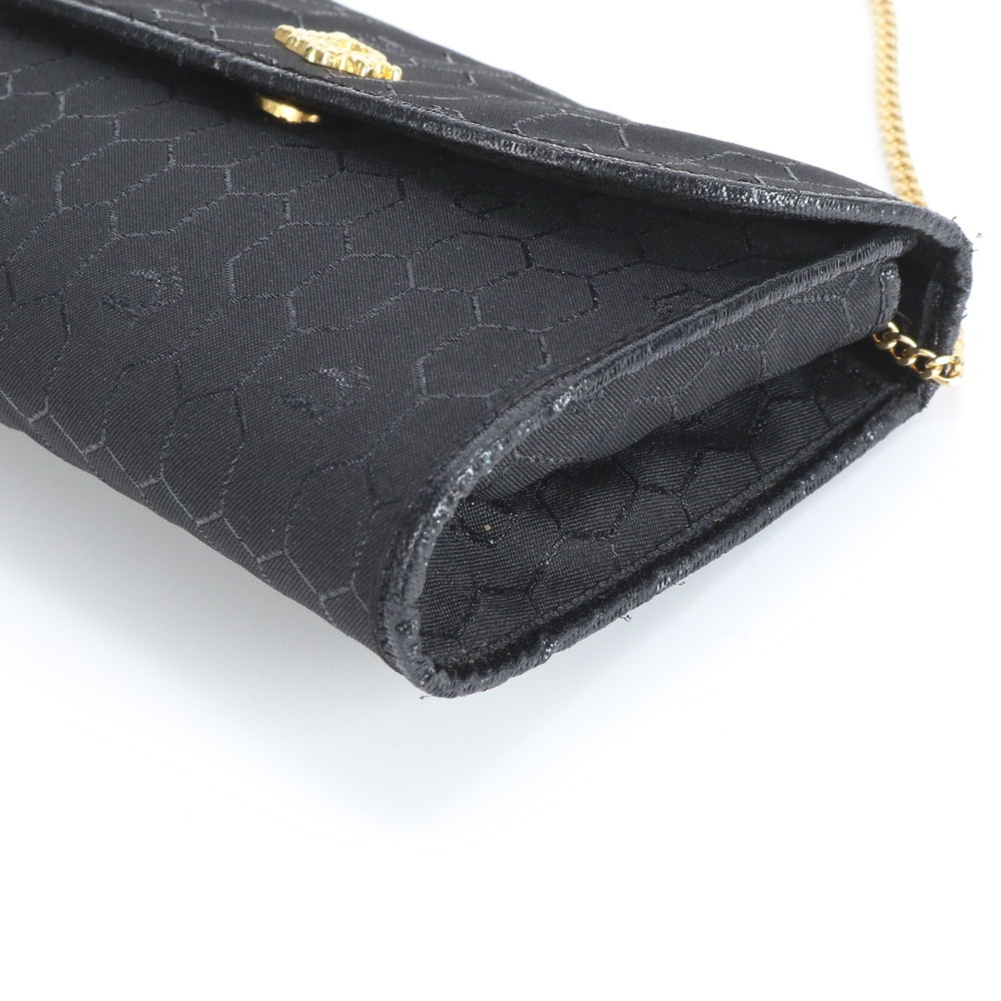 Dior Christian Dior Honeycomb Chain Leather and Nylon Shoulder Bag in Black Gold for Women Size ONE SIZE - 5 Thumbnail