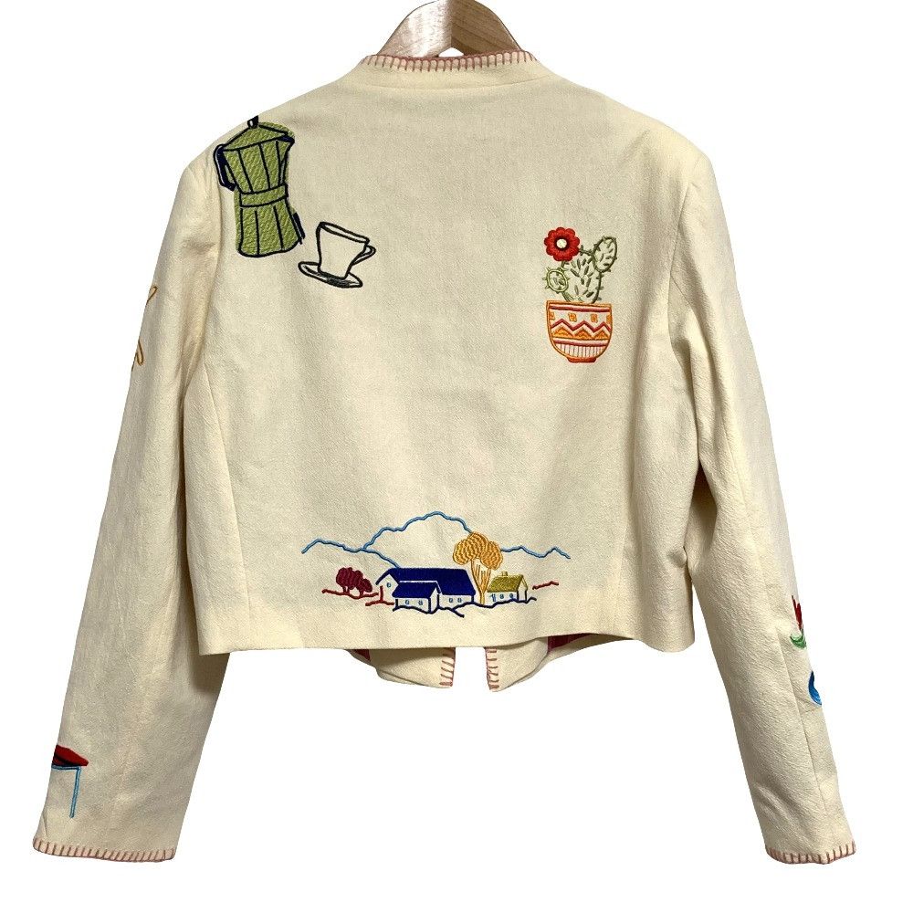 Other Other ZARA Flower Embroidery Jacket Textile Outerwear DUTY FREE for USA Size ONE SIZE - 2 Thumbnail