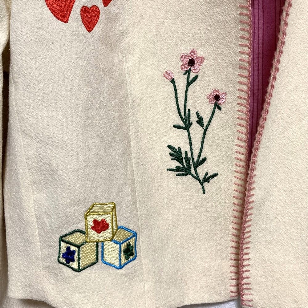 Other Other ZARA Flower Embroidery Jacket Textile Outerwear DUTY FREE for USA Size ONE SIZE - 5 Thumbnail