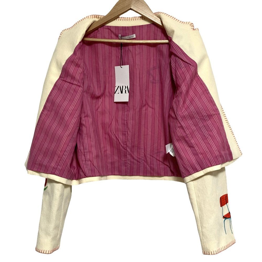 Other Other ZARA Flower Embroidery Jacket Textile Outerwear DUTY FREE for USA Size ONE SIZE - 3 Thumbnail