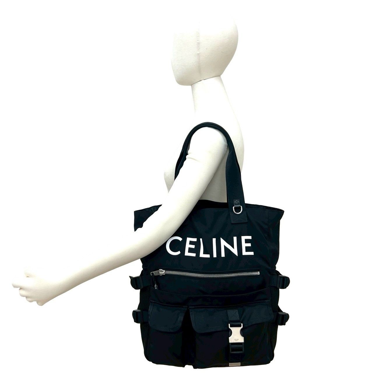 Celine Celine Celine Logo Print Nylon 2way Bag Textile Tote Bag DUTY FREE for USA Size ONE SIZE - 3 Thumbnail