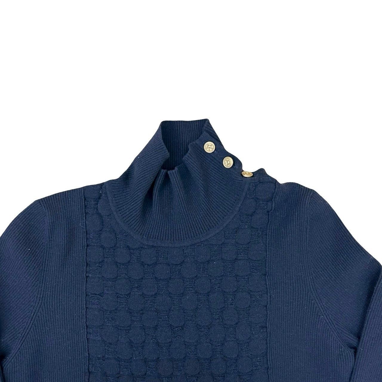 Chanel Chanel Chanel High Neck Wool Polyester Knit Top Textile Tops P38861K02706 DUTY FREE for USA Size ONE SIZE - 3 Thumbnail