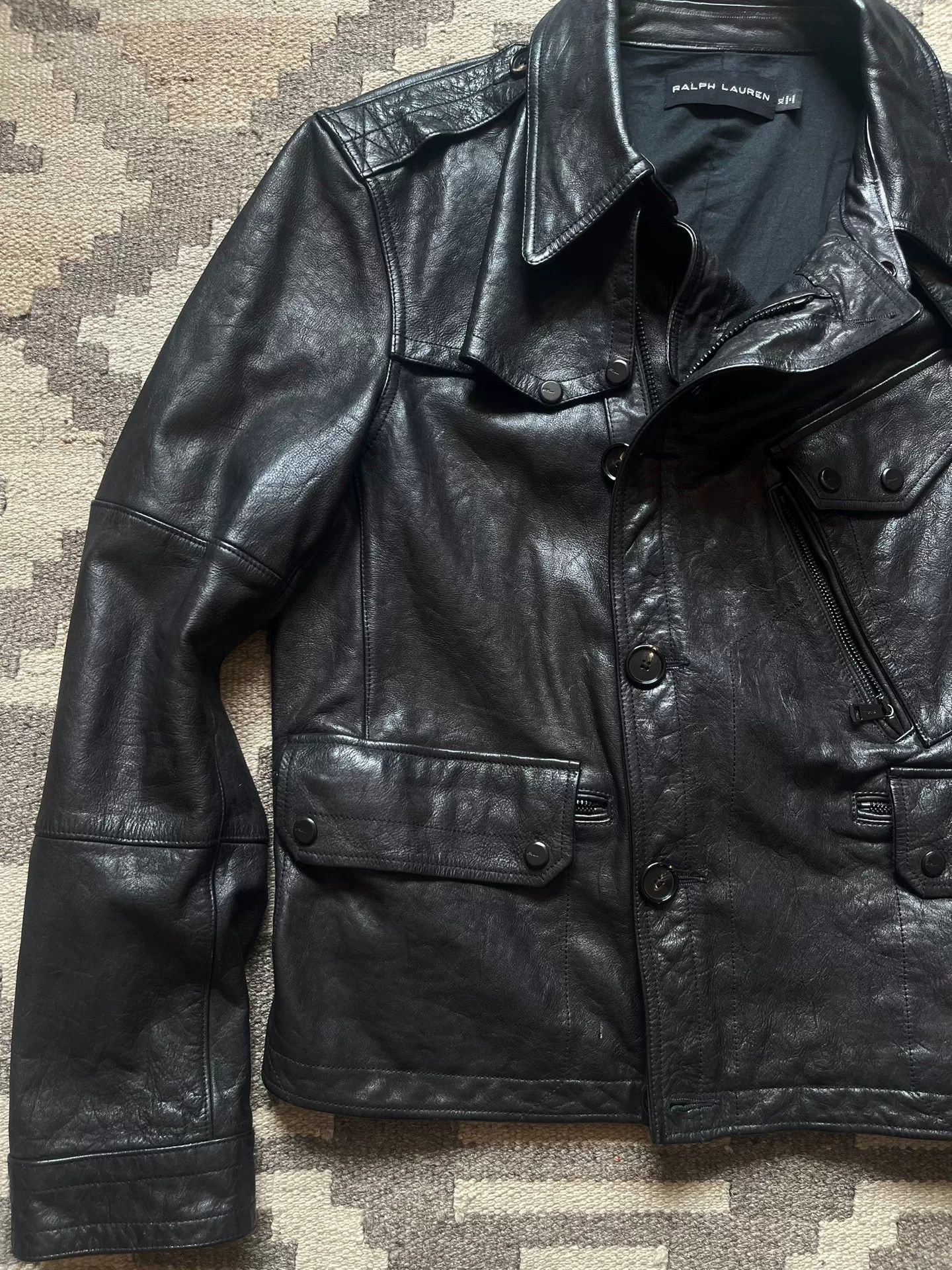 Ralph Lauren Black Label Ralph Lauren Black Label Leather Jacket Size US XL / EU 56 / 4 - 3 Thumbnail