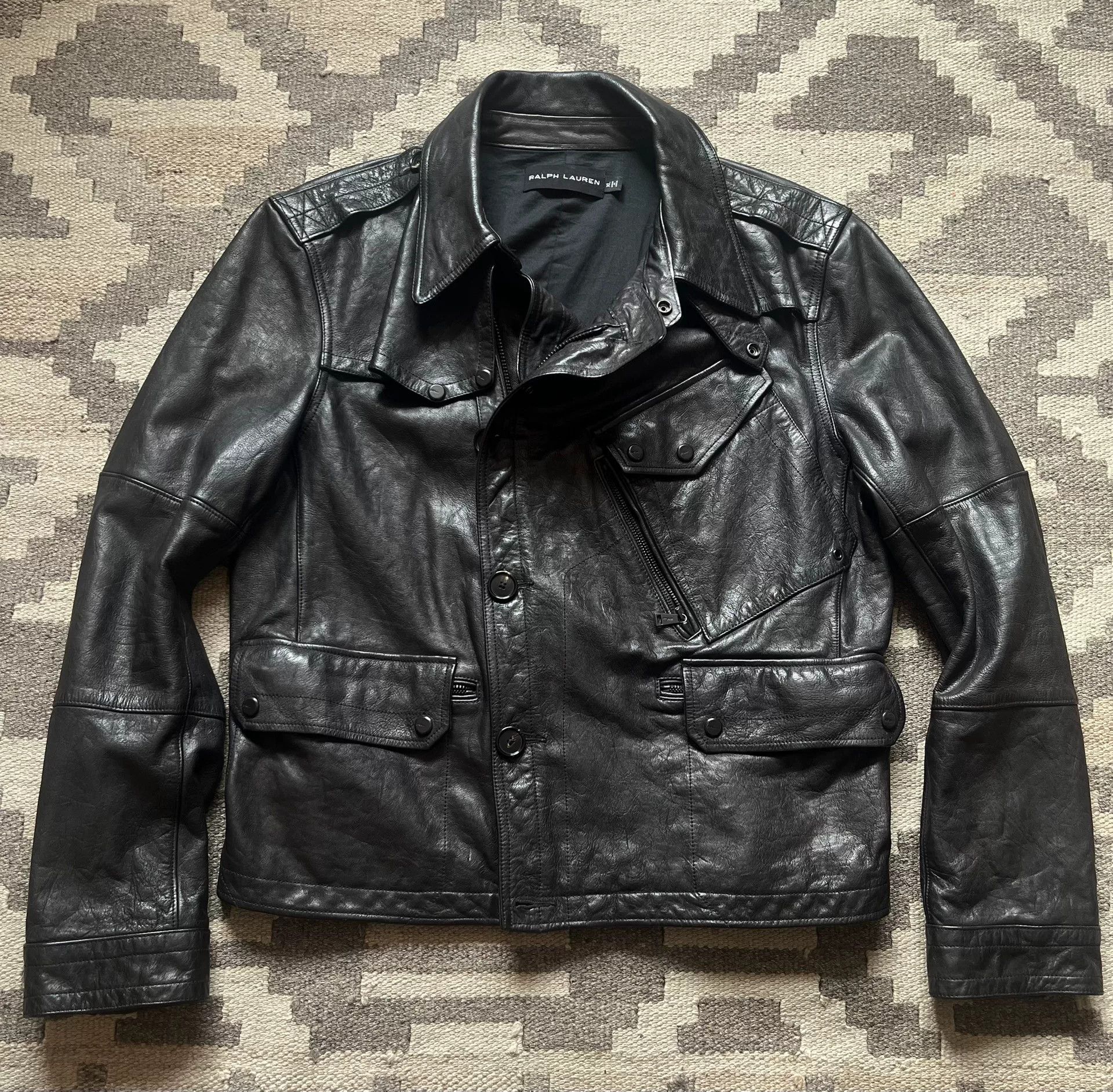 Ralph Lauren Black Label Ralph Lauren Black Label Leather Jacket Size US XL / EU 56 / 4 - 2 Thumbnail