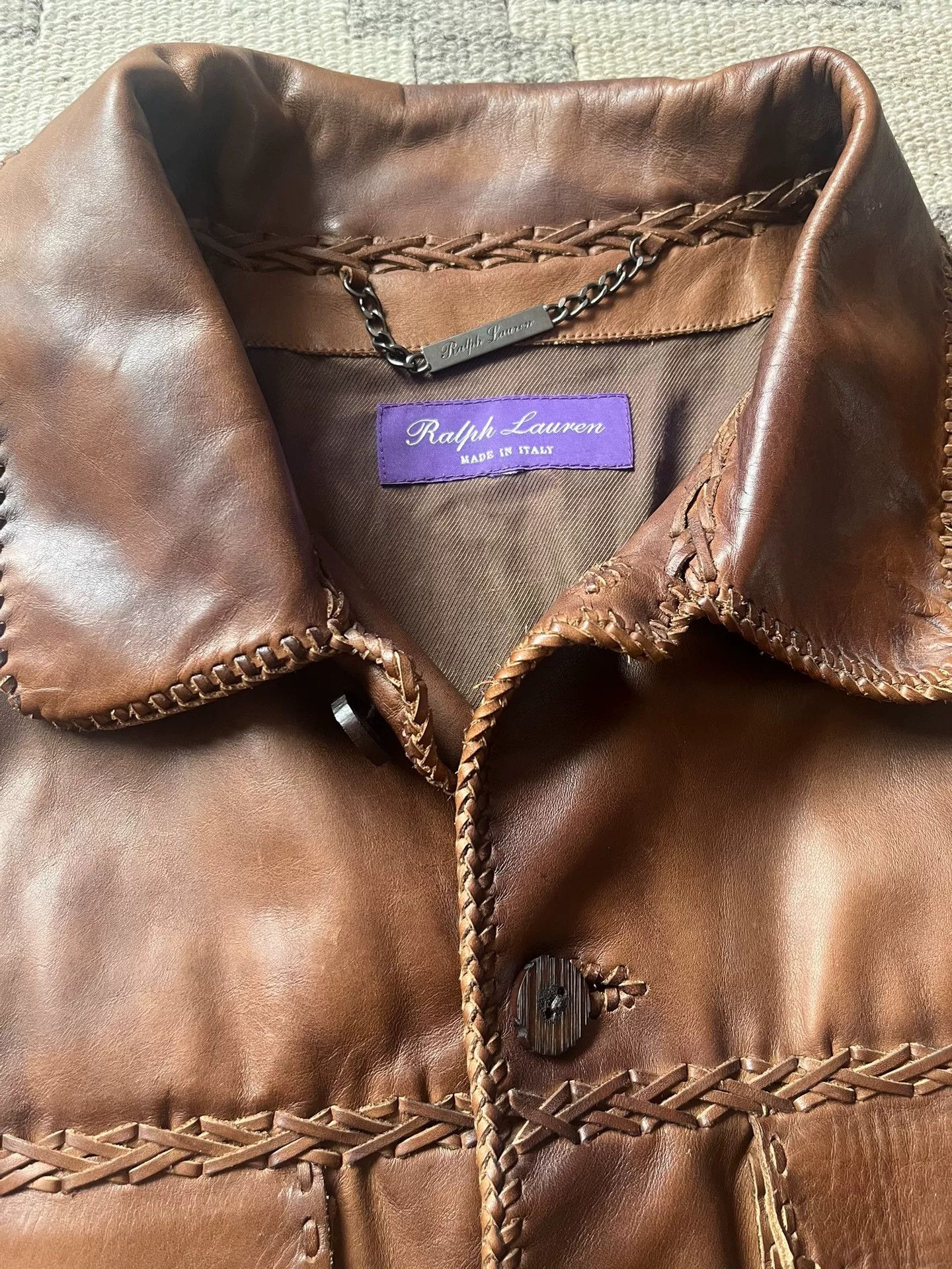 Ralph Lauren Purple Label Ralph Lauren Purple Label Western Leather Jacket Size US L / EU 52-54 / 3 - 2 Thumbnail