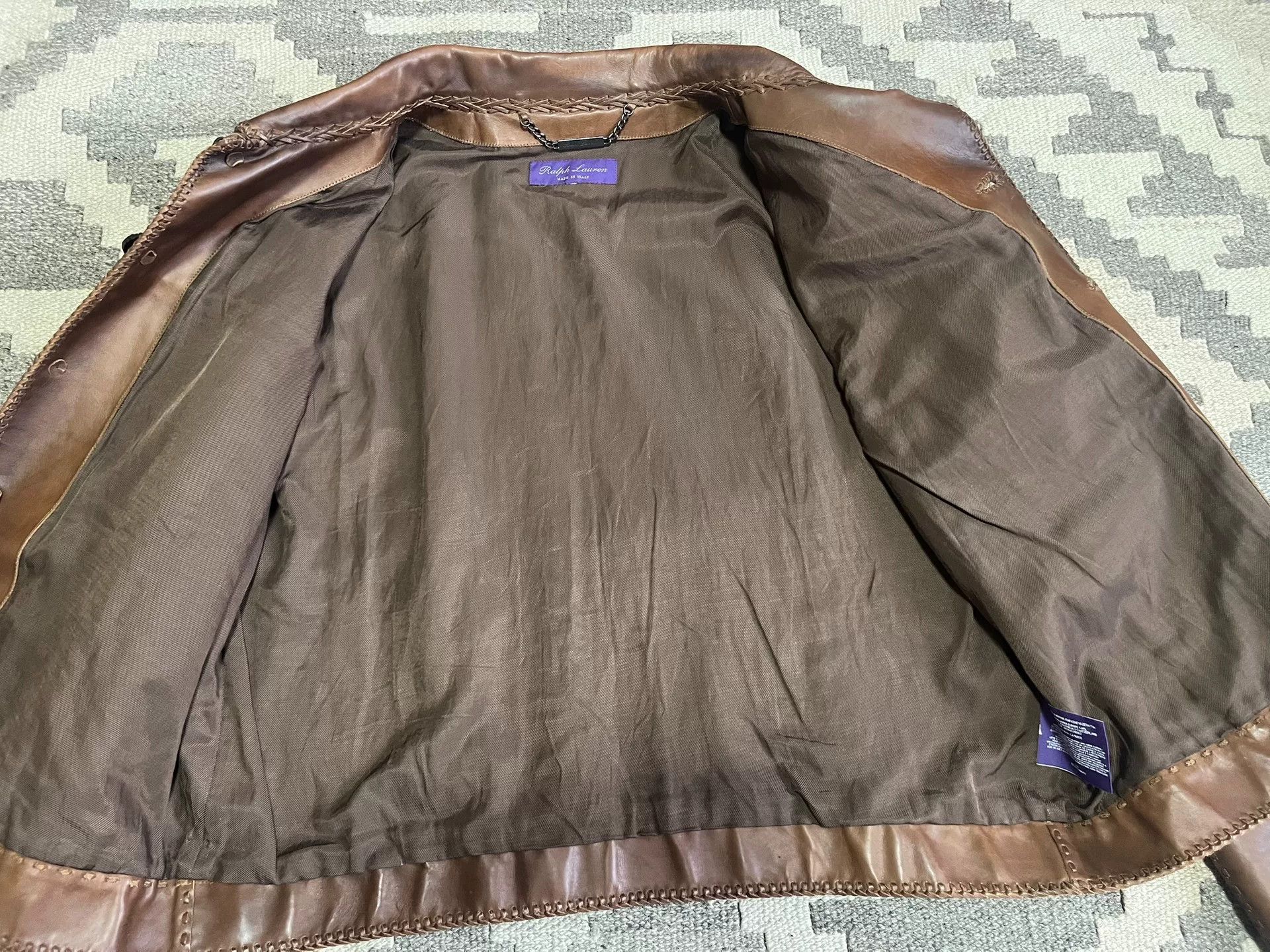 Ralph Lauren Purple Label Ralph Lauren Purple Label Western Leather Jacket Size US L / EU 52-54 / 3 - 7 Thumbnail