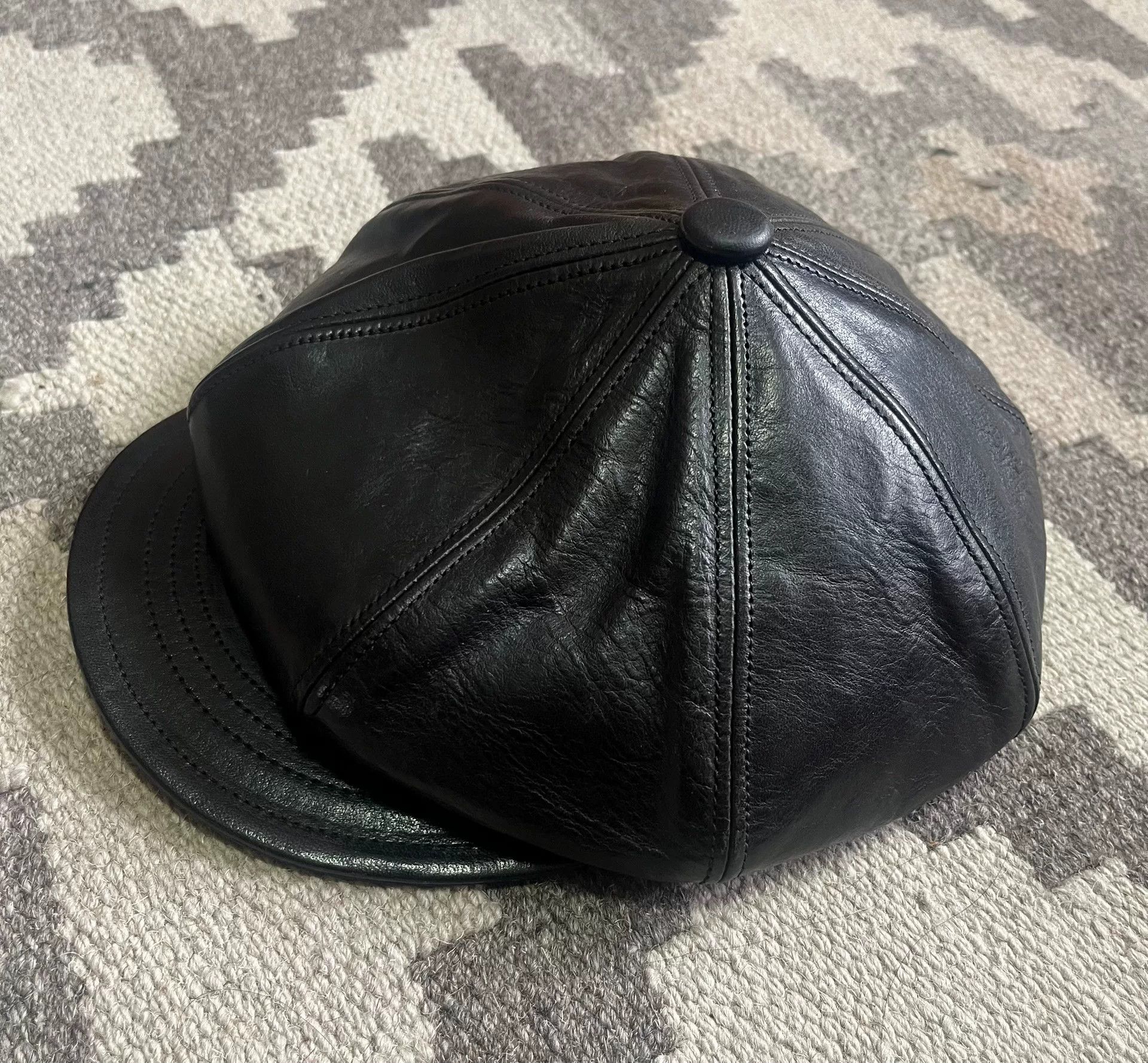 BLACK SIGN Black Sign Horsehide Newsboy Cap Japan Size ONE SIZE - 4 Thumbnail