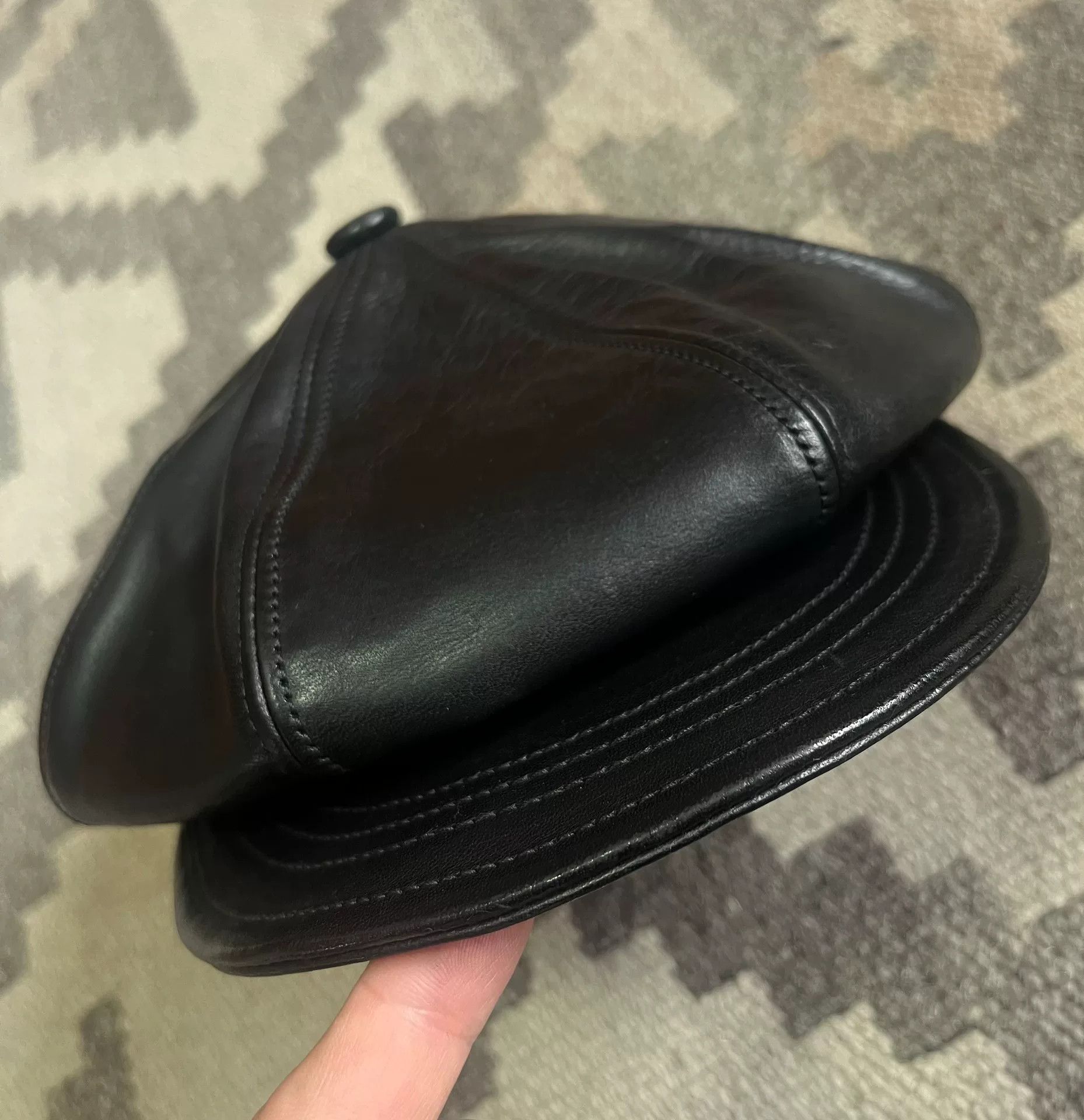 BLACK SIGN Black Sign Horsehide Newsboy Cap Japan Size ONE SIZE - 5 Thumbnail