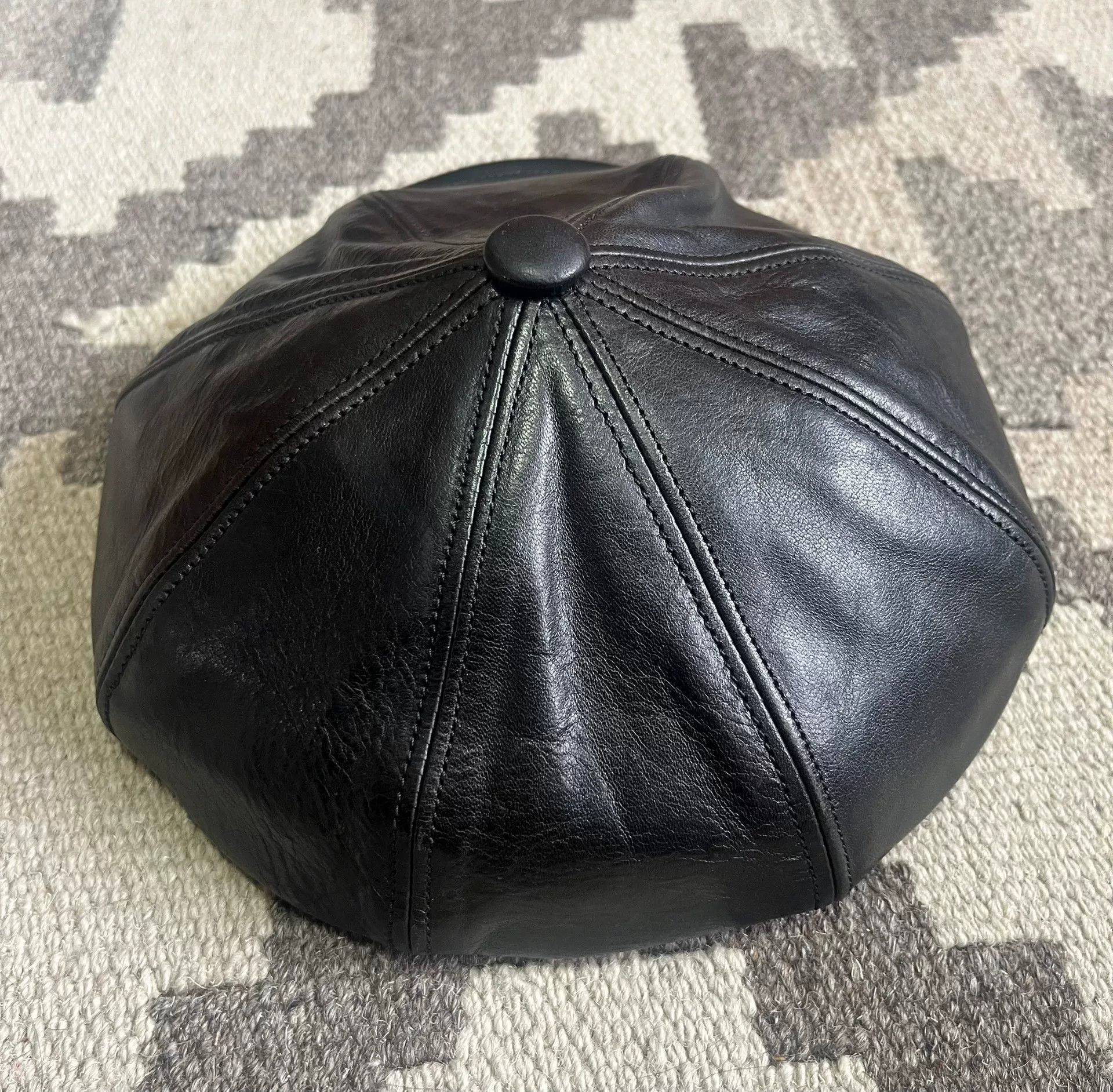 BLACK SIGN Black Sign Horsehide Newsboy Cap Japan Size ONE SIZE - 3 Thumbnail