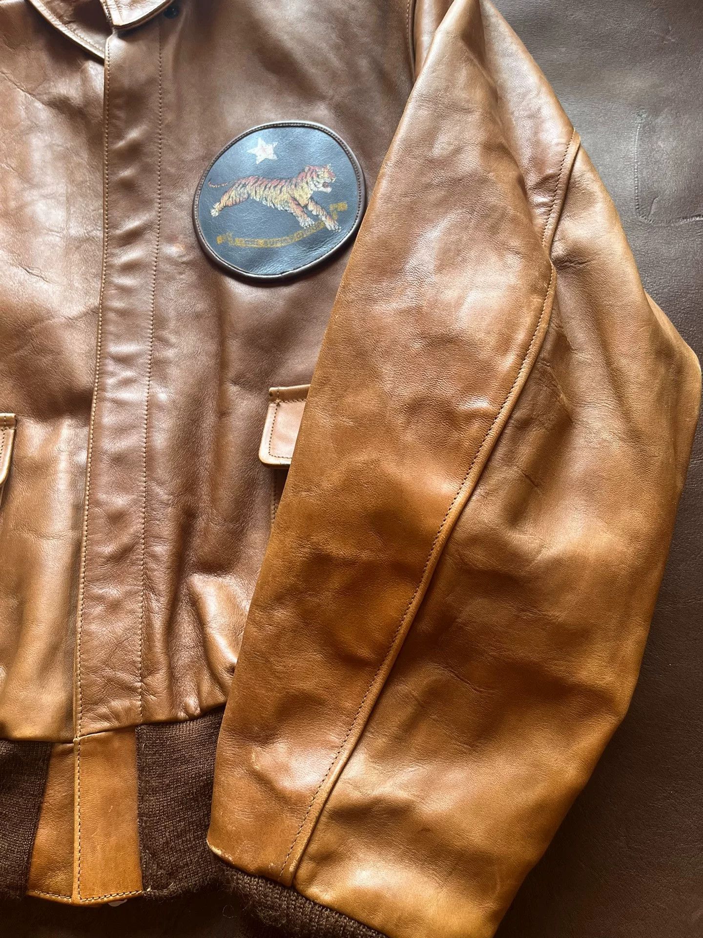 RRL Ralph Lauren RRL A2 Leather Jacket Size US L / EU 52-54 / 3 - 8 Thumbnail