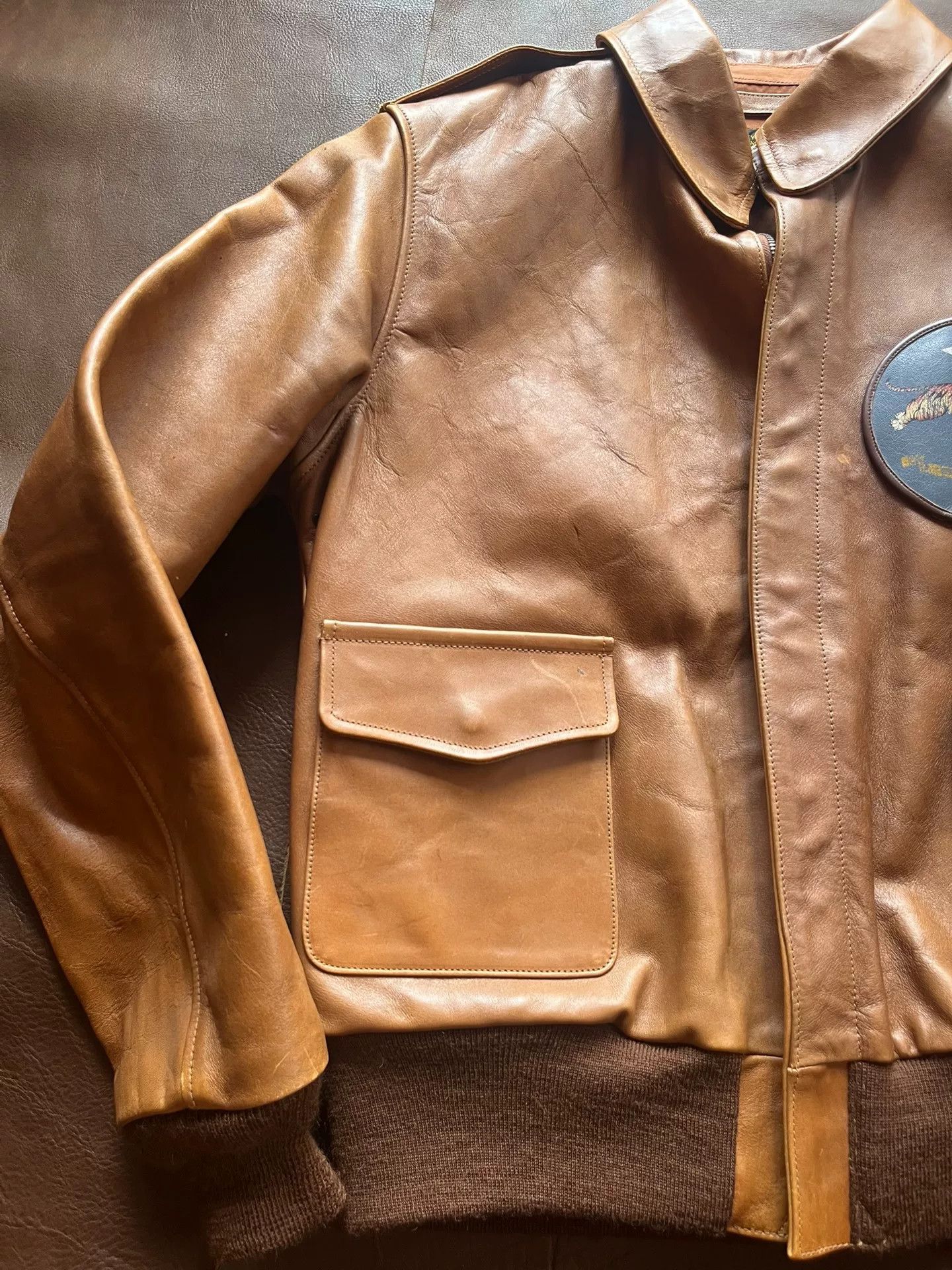 RRL Ralph Lauren RRL A2 Leather Jacket Size US L / EU 52-54 / 3 - 2 Thumbnail