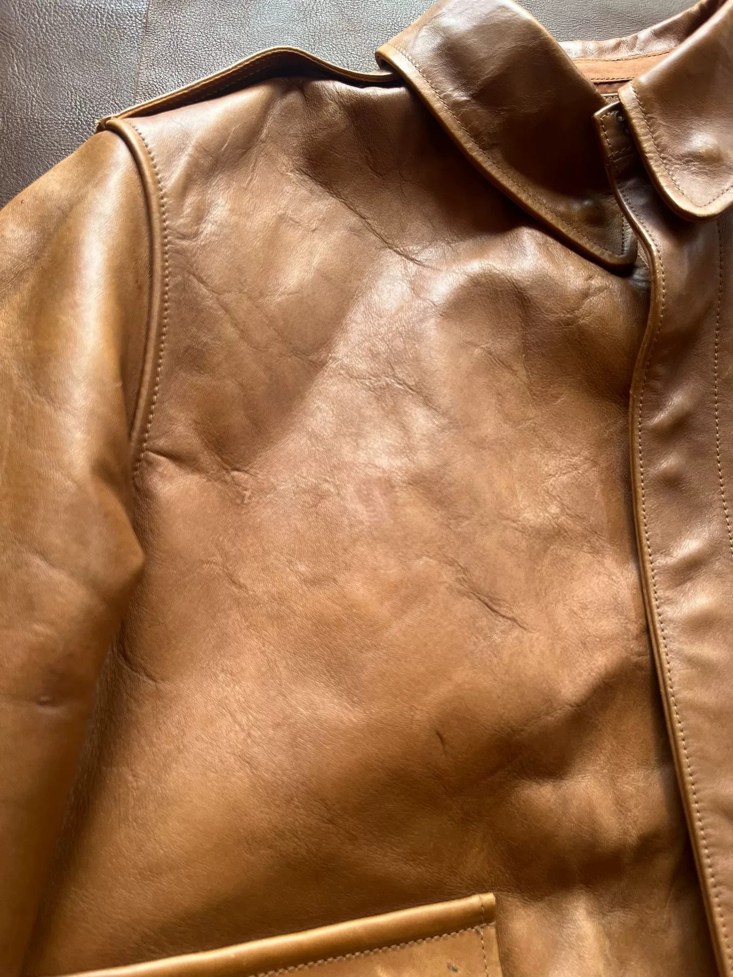 RRL Ralph Lauren RRL A2 Leather Jacket Size US L / EU 52-54 / 3 - 3 Thumbnail