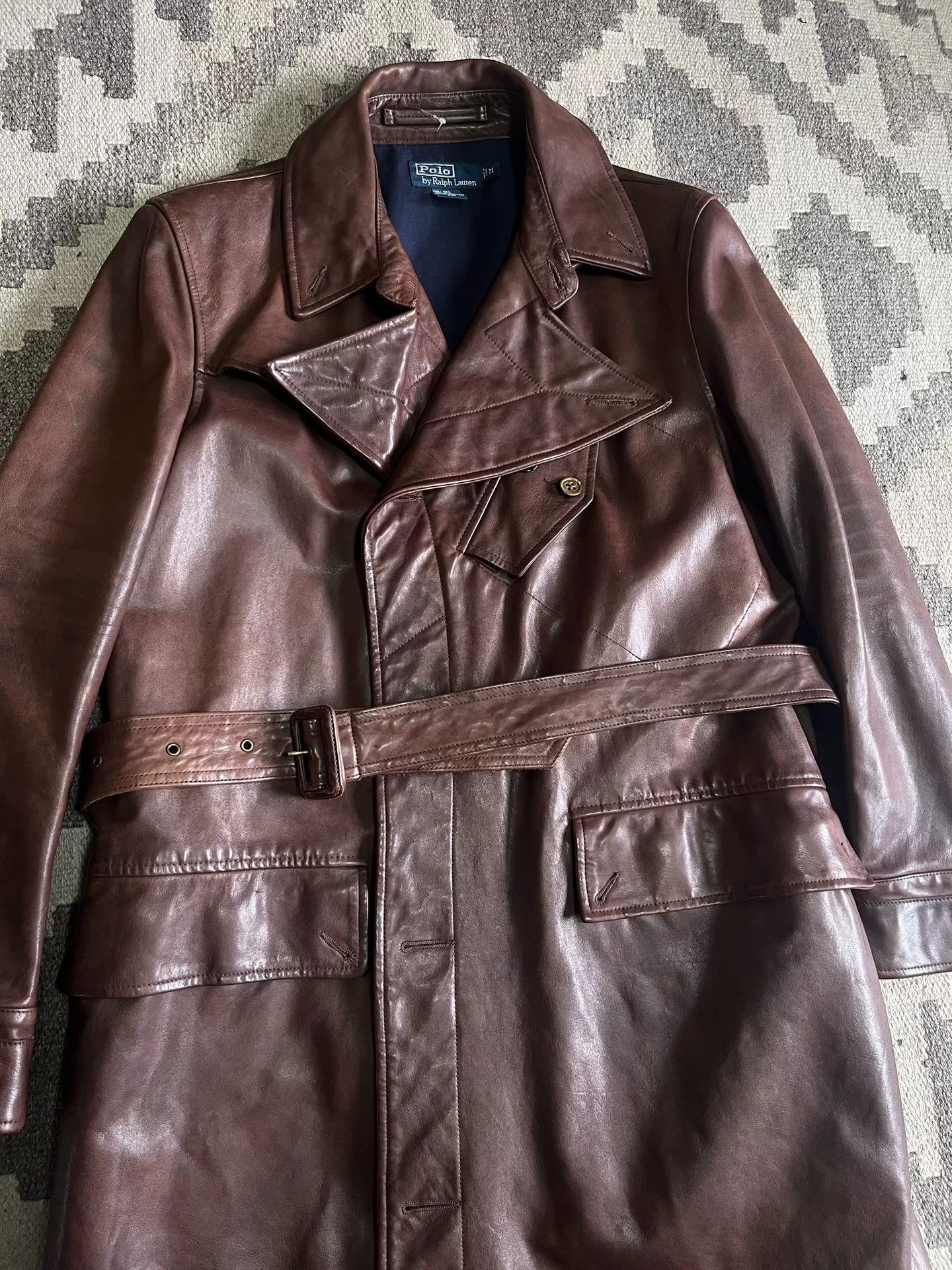 RRL Ralph Lauren Ralph Lauren Leather Motor Trench Coat Size US M / EU 48-50 / 2 - 2 Thumbnail