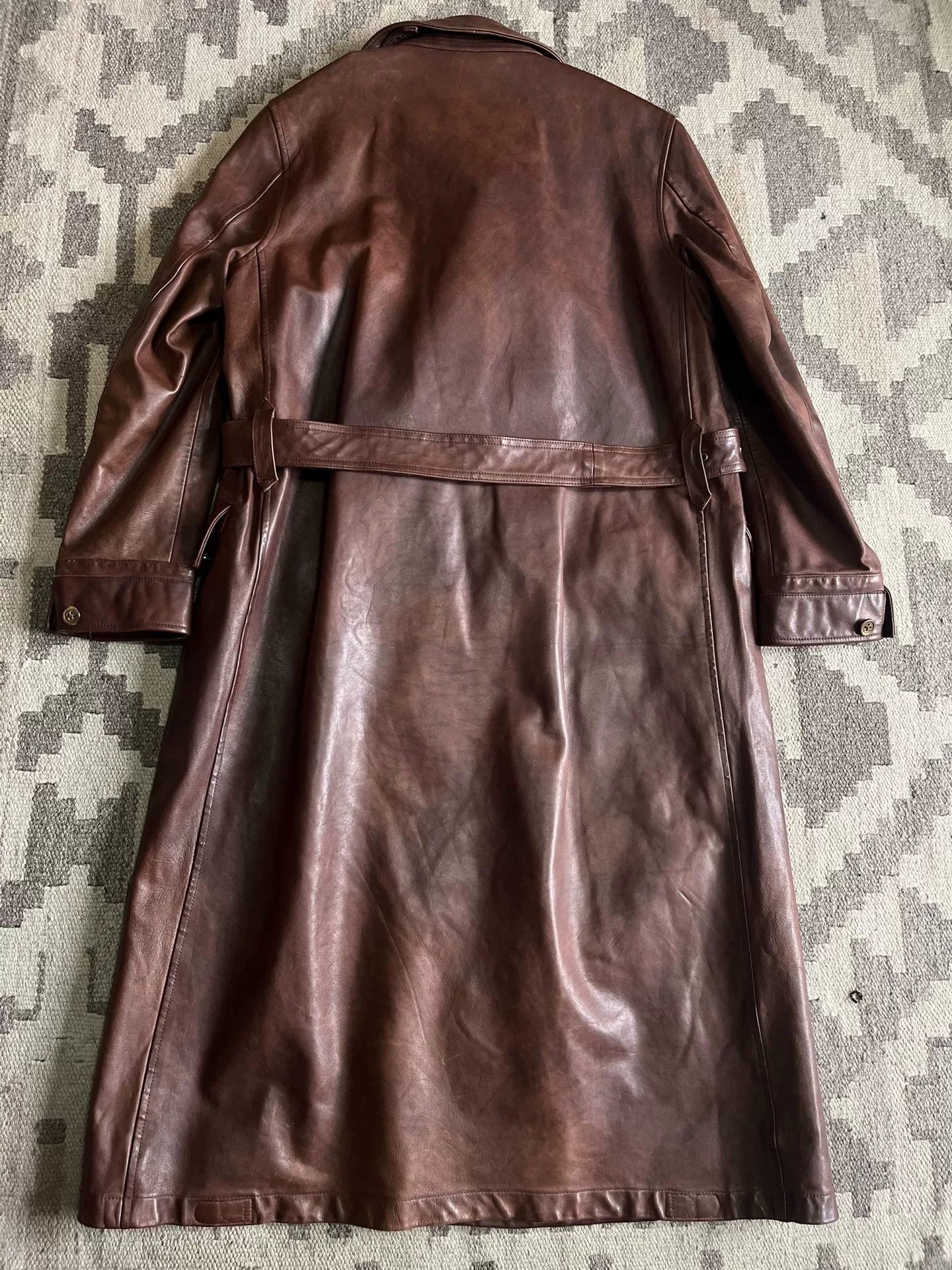 RRL Ralph Lauren Ralph Lauren Leather Motor Trench Coat Size US M / EU 48-50 / 2 - 7 Thumbnail