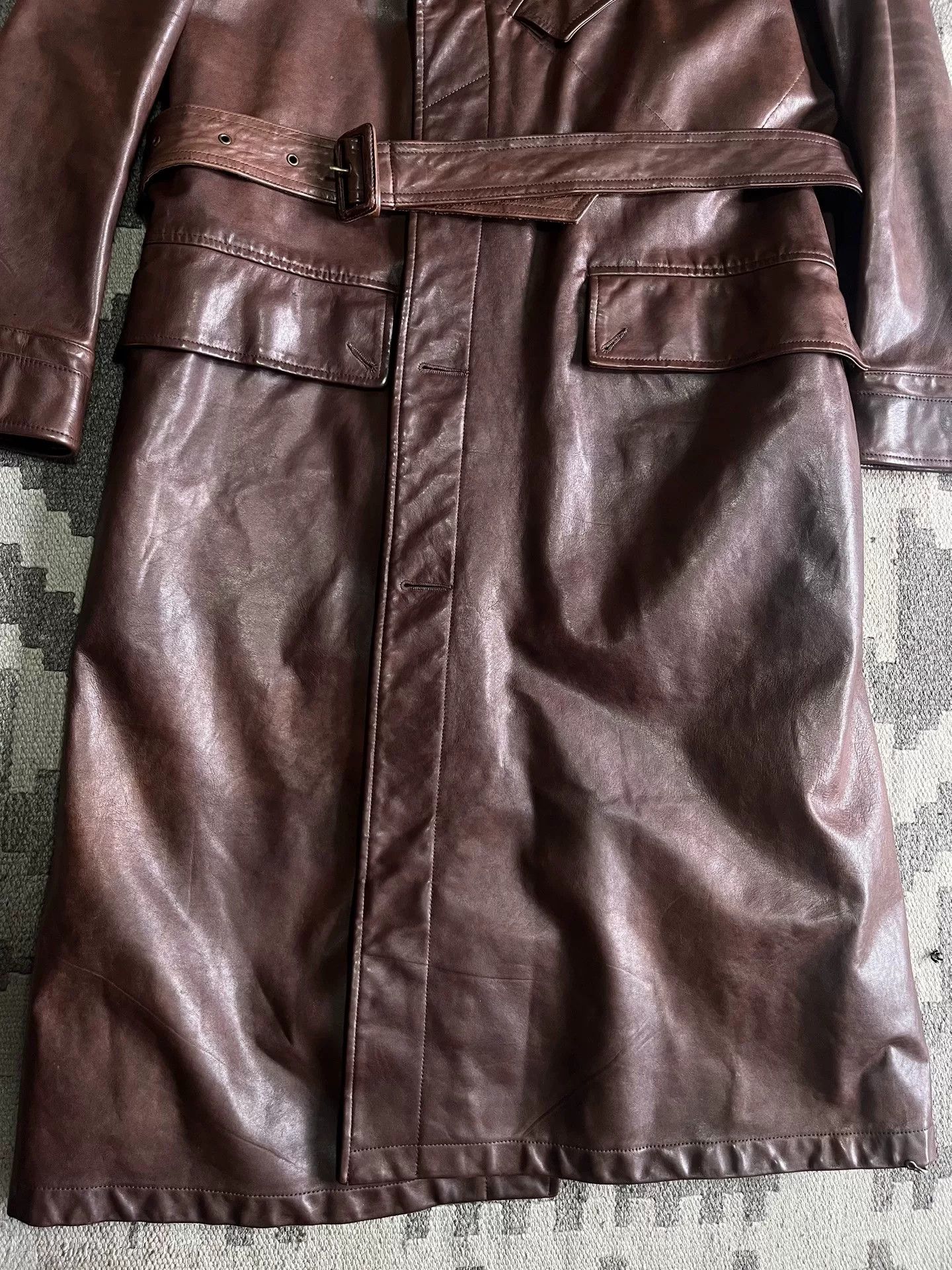 RRL Ralph Lauren Ralph Lauren Leather Motor Trench Coat Size US M / EU 48-50 / 2 - 3 Thumbnail