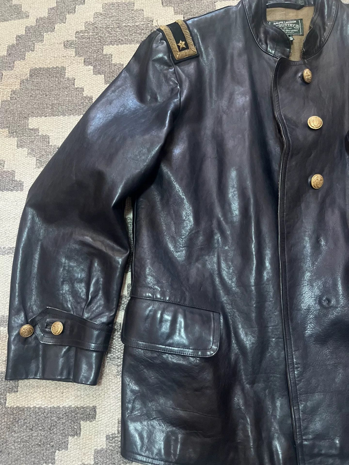 RRL Ralph Lauren Ralph Lauren Vintage Navy Leather Vest Size US L / EU 52-54 / 3 - 2 Thumbnail