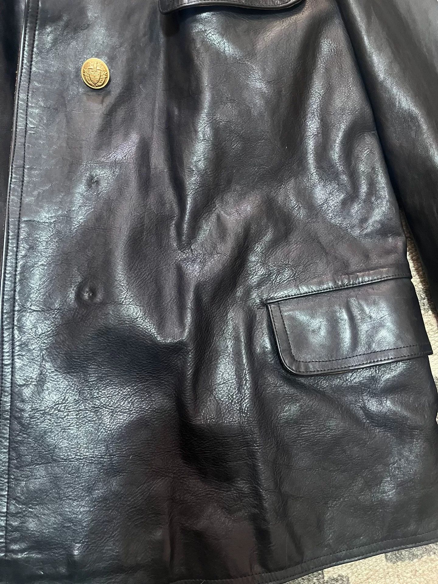 RRL Ralph Lauren Ralph Lauren Vintage Navy Leather Vest Size US L / EU 52-54 / 3 - 4 Thumbnail