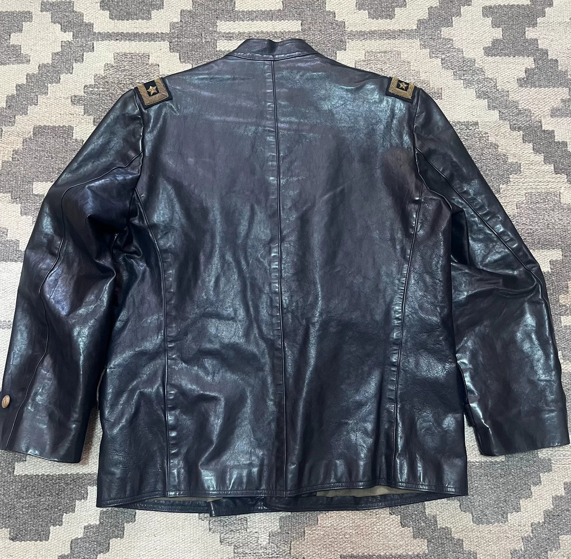 RRL Ralph Lauren Ralph Lauren Vintage Navy Leather Vest Size US L / EU 52-54 / 3 - 7 Thumbnail