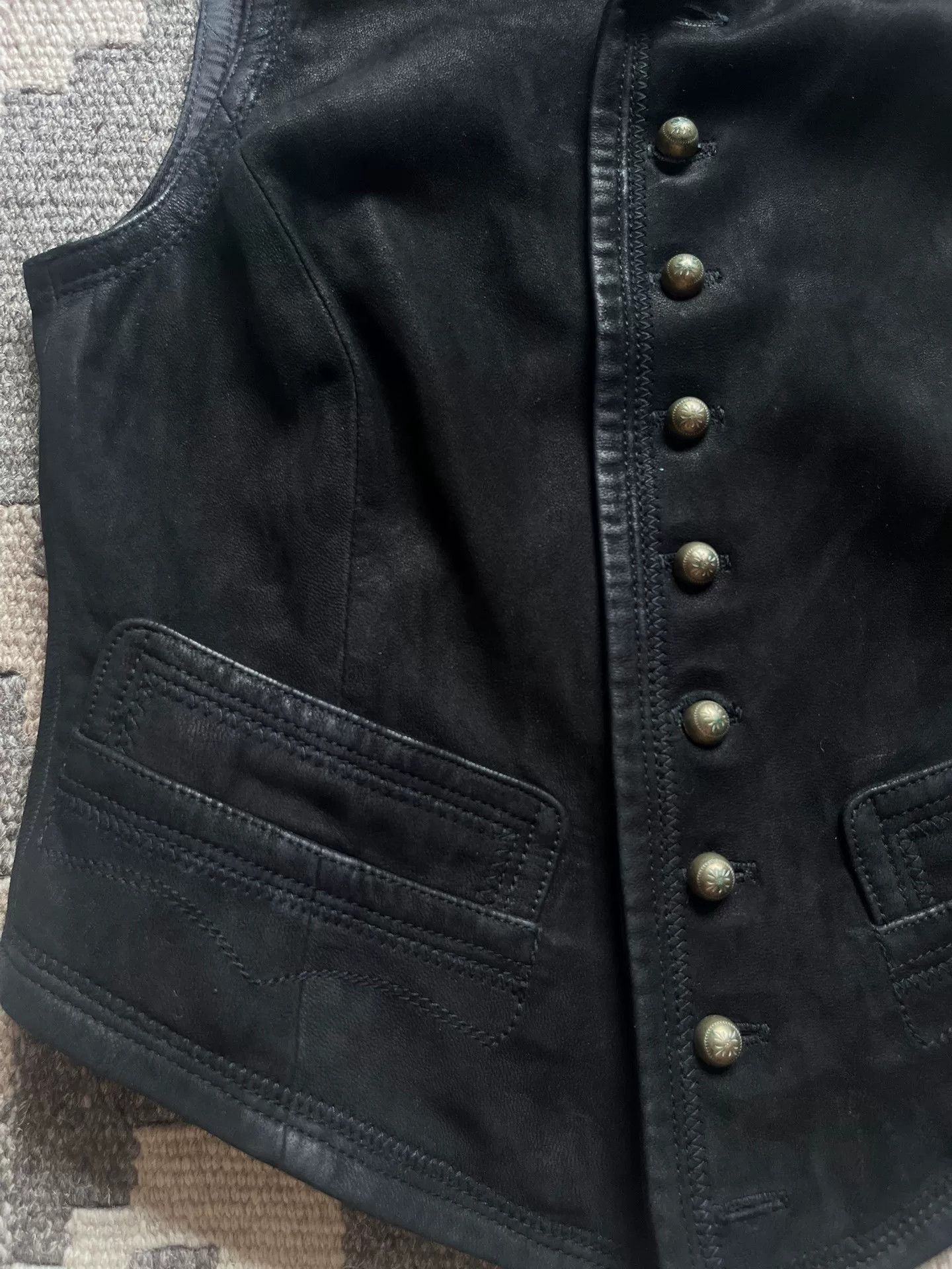 RRL Ralph Lauren Ralph Lauren Vintage Leather Vest Size M / US 6-8 / IT 42-44 - 3 Thumbnail