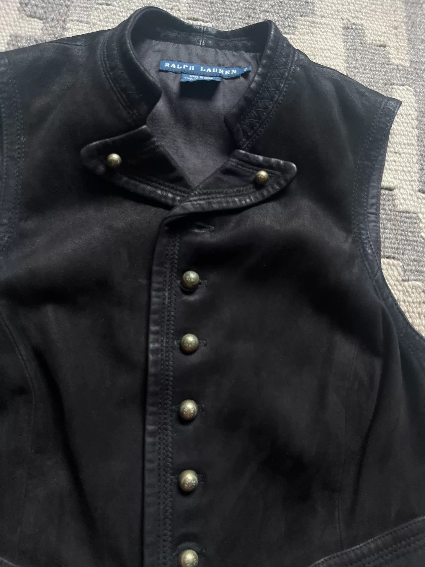 RRL Ralph Lauren Ralph Lauren Vintage Leather Vest Size M / US 6-8 / IT 42-44 - 2 Thumbnail