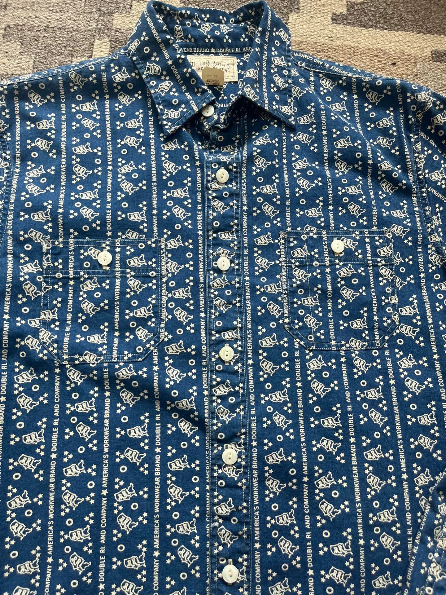 RRL Ralph Lauren RRL Indigo Western Shirt Size US S / EU 44-46 / 1 - 2 Thumbnail