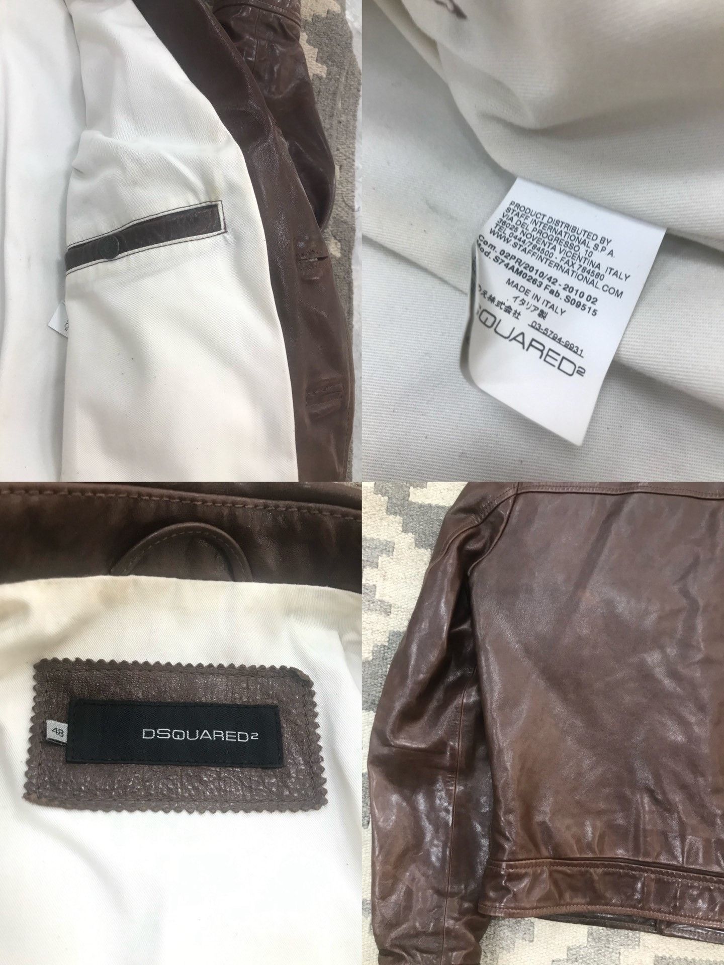 Dsquared2 Dsquared2 Military Style Leather Vest Size US M / EU 48-50 / 2 - 6 Thumbnail